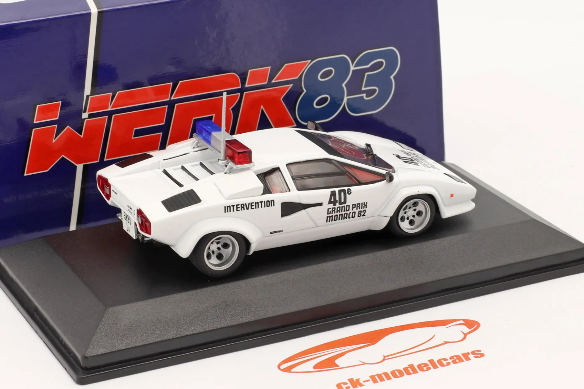 Lamborghini Countach Safety Car Monaco GP Formel 1 1982 1:43 Werk83