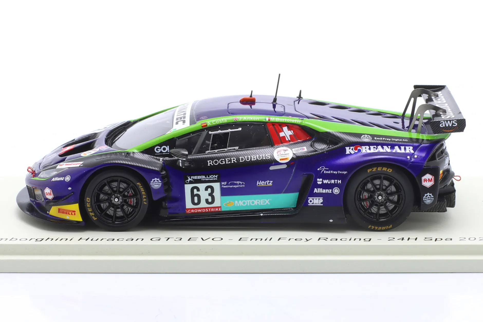 Lamborghini Huracan GT3 Evo #63 24h Spa 2022 Emil Frey Racing 1:43 Spark