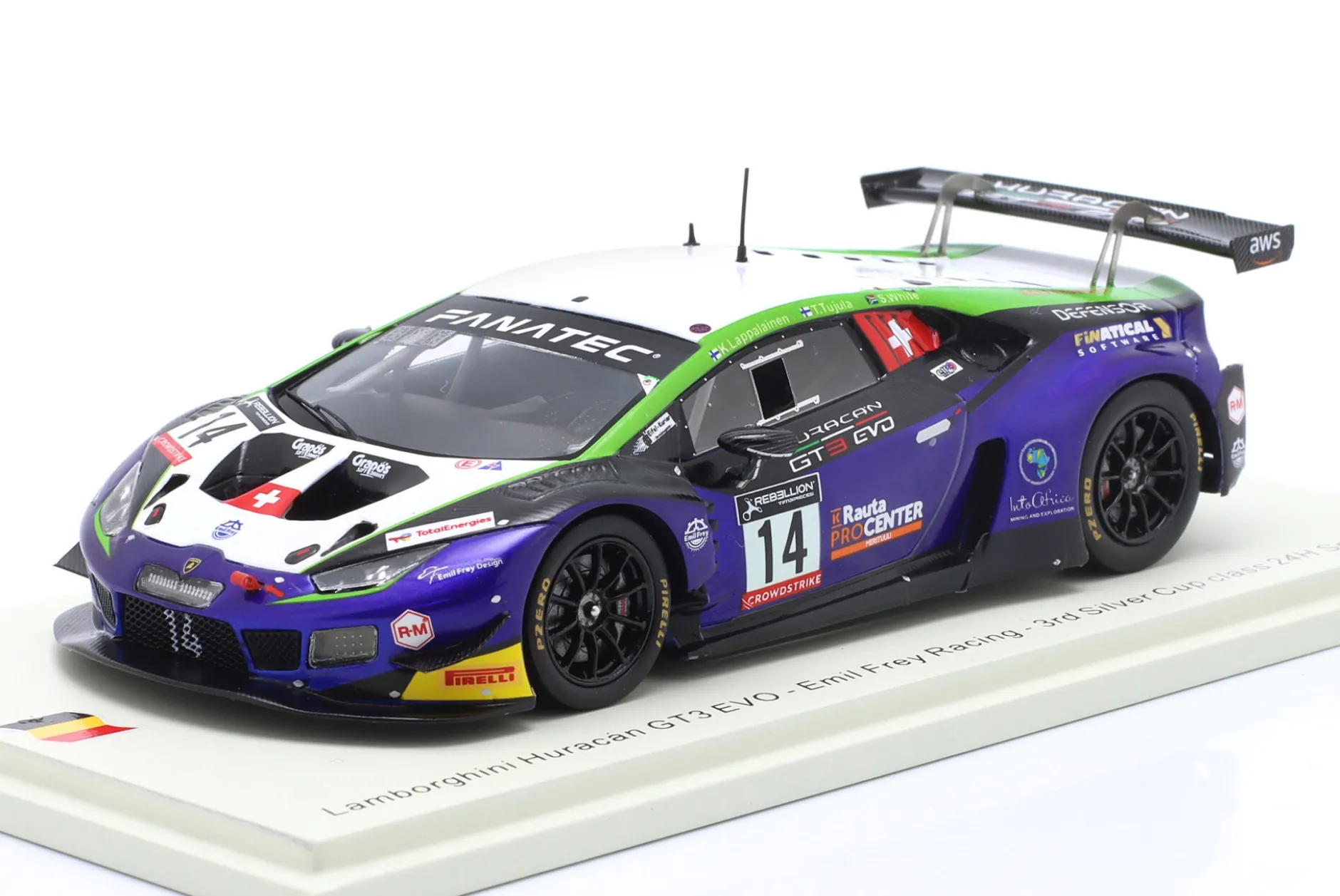 Lamborghini Huracan GT3 Evo #14 24h Spa 2022 Emil Frey Racing 1:43 Spark