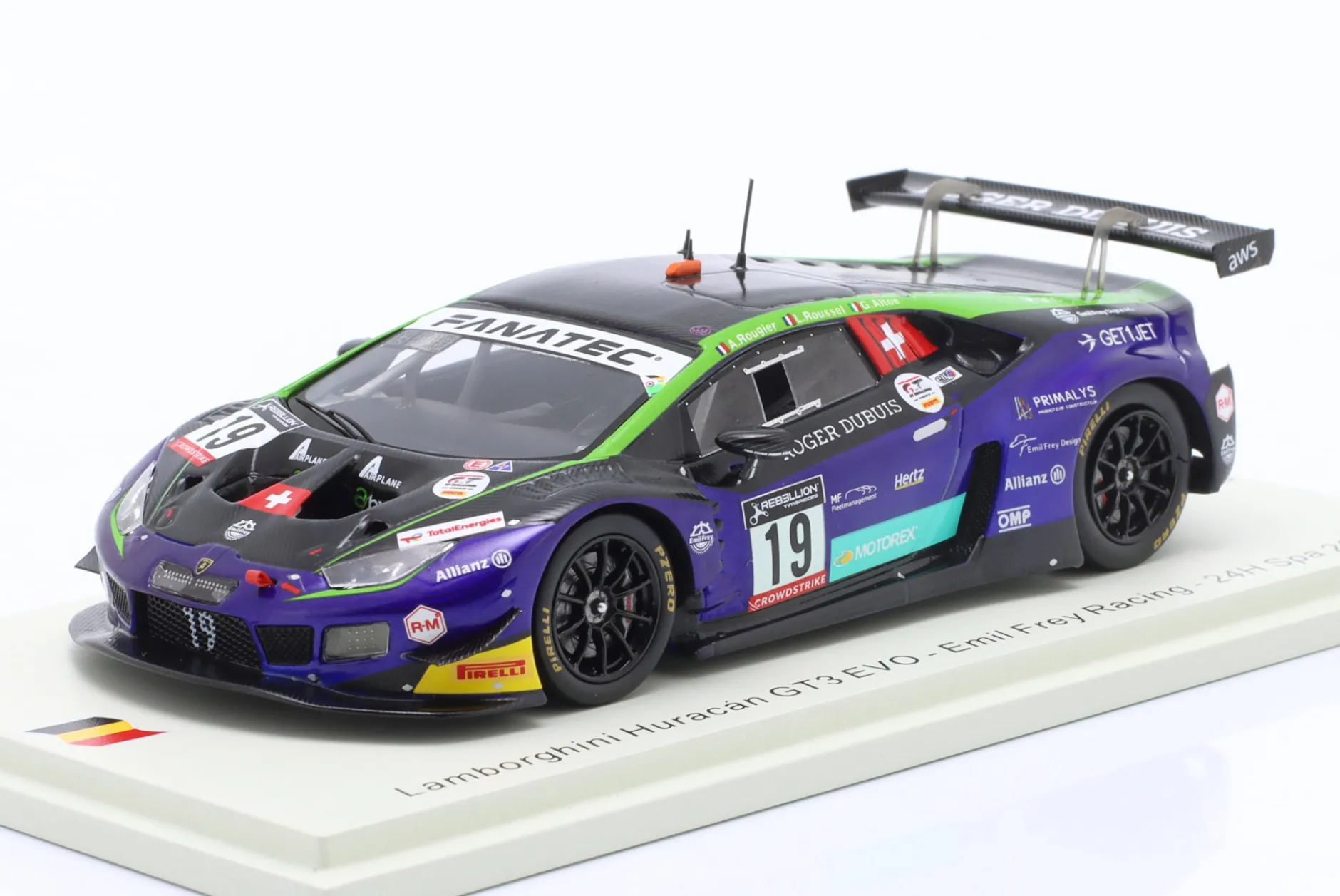 Lamborghini Huracan GT3 Evo #19 24h Spa 2022 Emil Frey Racing 1:43 Spark