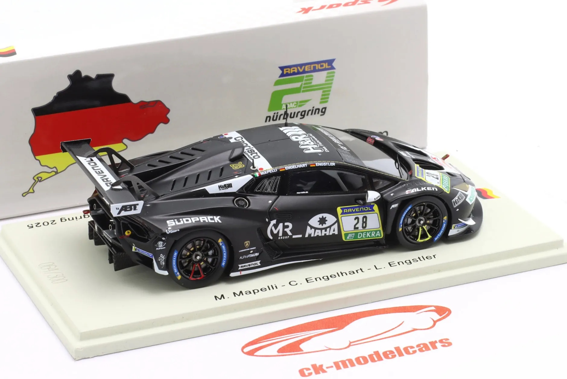 Lamborghini Huracan GT3 EVO2 #28 5th 24h Nürburgring 2025 Abt Sportsline 1:43 Spark