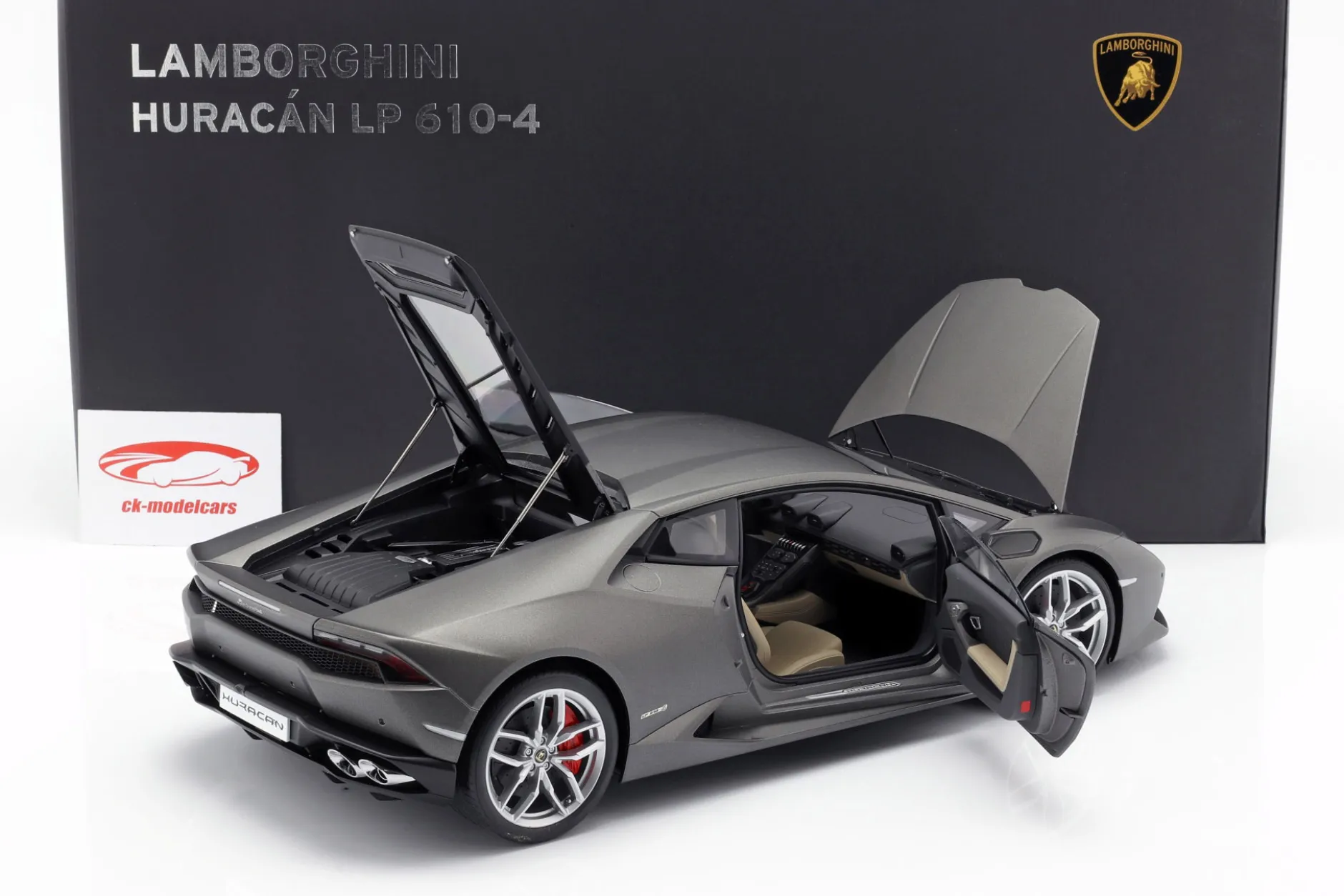 Lamborghini Huracan LP610-4 Baujahr 2014 mattgrau 1:12 AUTOart