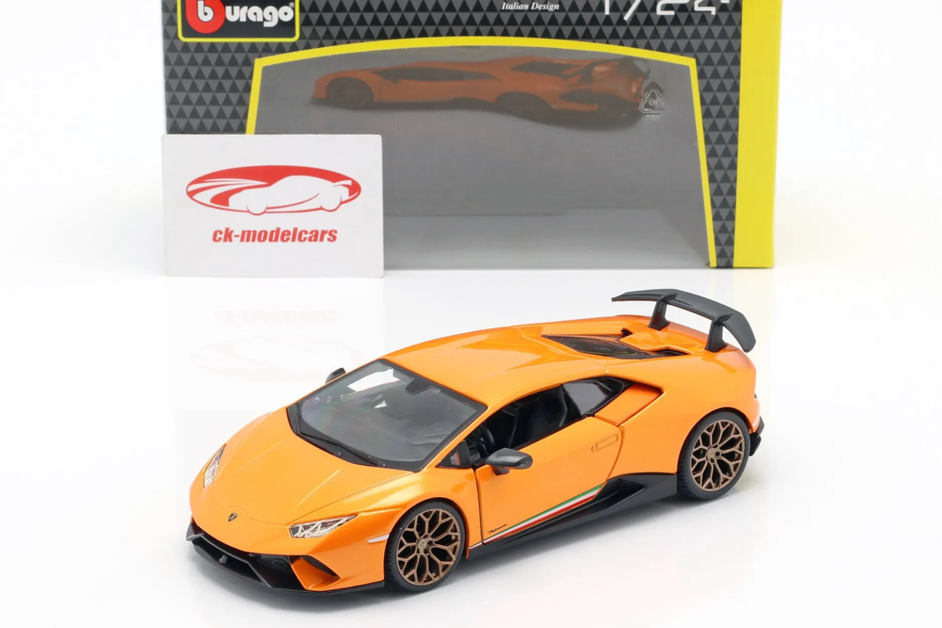Lamborghini Huracan Performante Baujahr 2017 orange metallic 1:24 Bburago