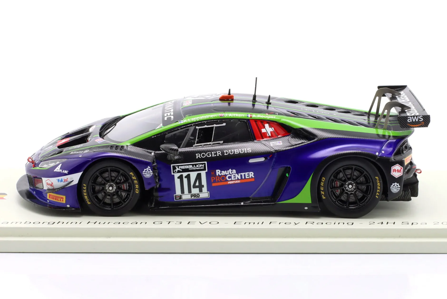 Lamborghini Huracán GT3 Evo #114 24h Spa 2021 Emil Frey Racing 1:43 Spark