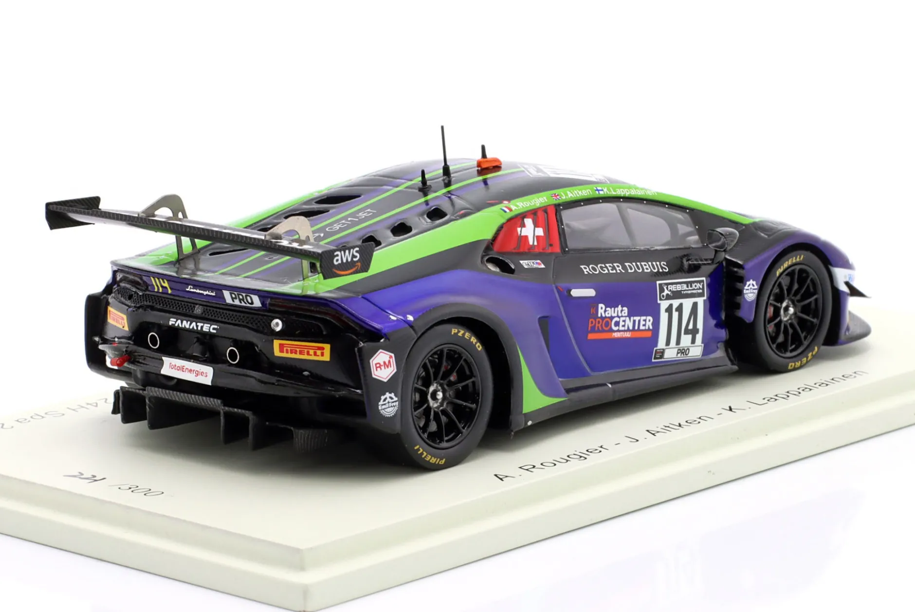 Lamborghini Huracán GT3 Evo #114 24h Spa 2021 Emil Frey Racing 1:43 Spark