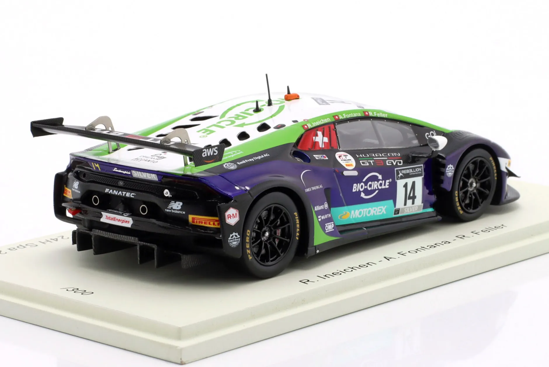 Lamborghini Huracán GT3 Evo #14 24h Spa 2021 Emil Frey Racing 1:43 Spark