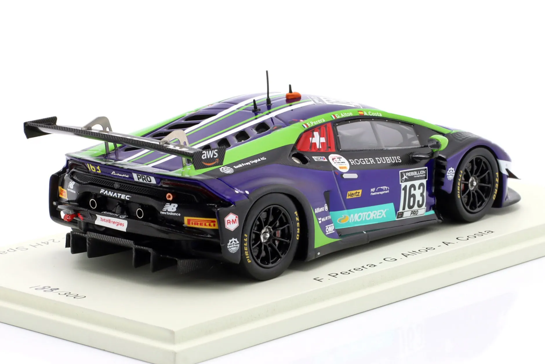 Lamborghini Huracán GT3 Evo #163 24h Spa 2021 Emil Frey Racing 1:43 Spark