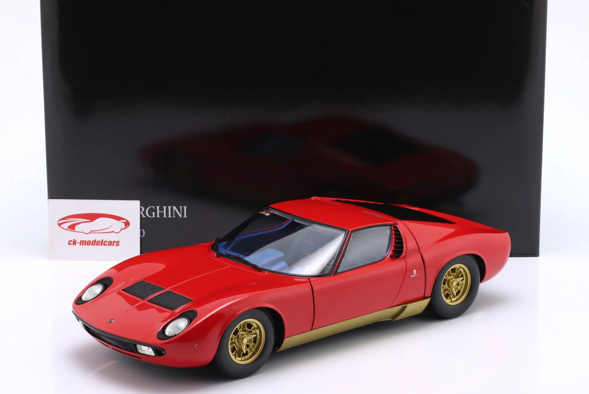 Lamborghini Miura P400 Baujahr 1968 rot / gold 1:12 Kyosho