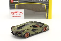 Lamborghini Sian FKP 37 Baujahr 2019 matt olivgrün 1:24 Bburago