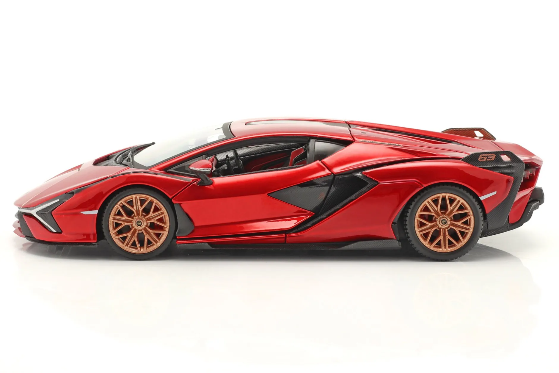 Lamborghini Sian FKP 37 Baujahr 2019 rot / schwarz 1:24 Bburago