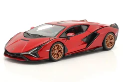 Lamborghini Sian FKP 37 Baujahr 2019 rot / schwarz 1:24 Bburago