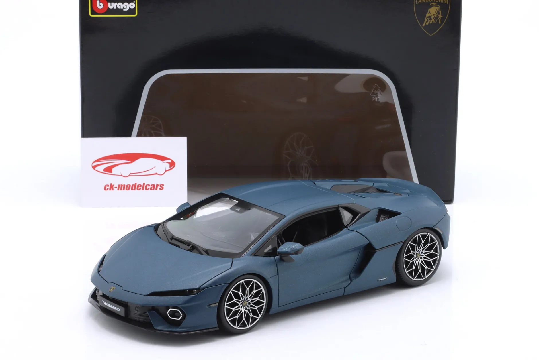 Lamborghini Temerario Baujahr 2024 mattblau 1:18 Bburago