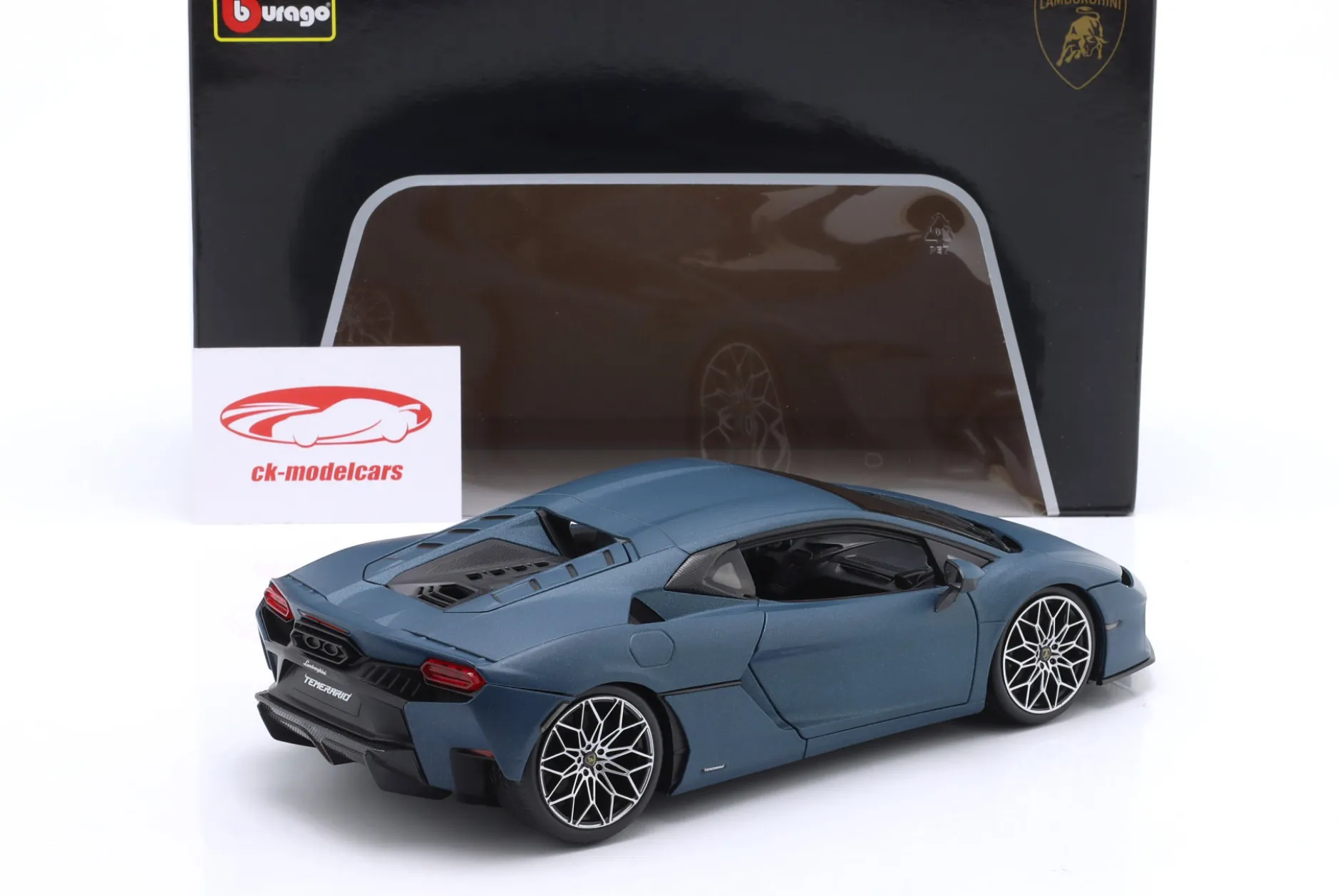 Lamborghini Temerario Baujahr 2024 mattblau 1:18 Bburago