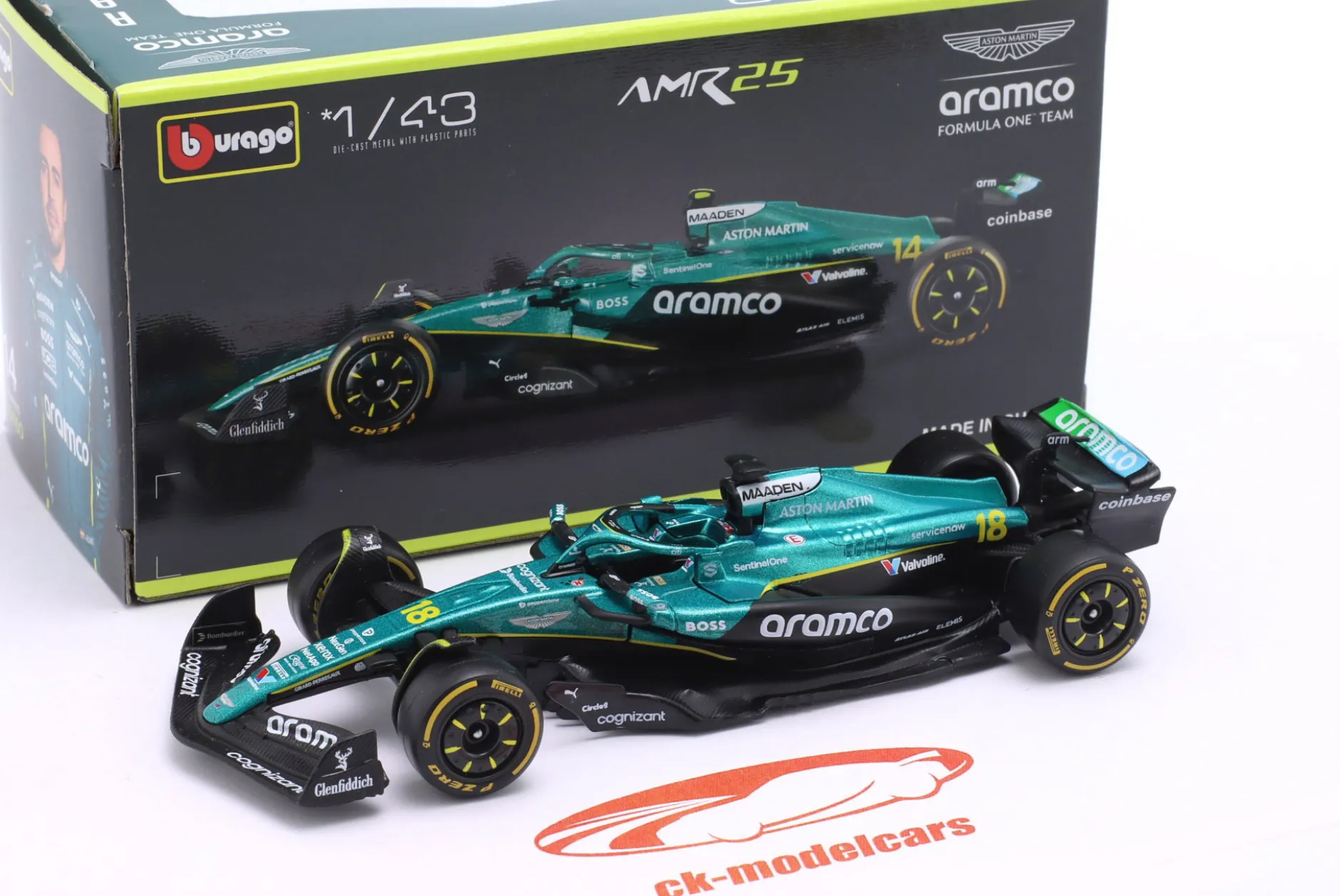 Lance Stroll Aston Martin AMR25 #18 Formel 1 2025 1:43 Bburago