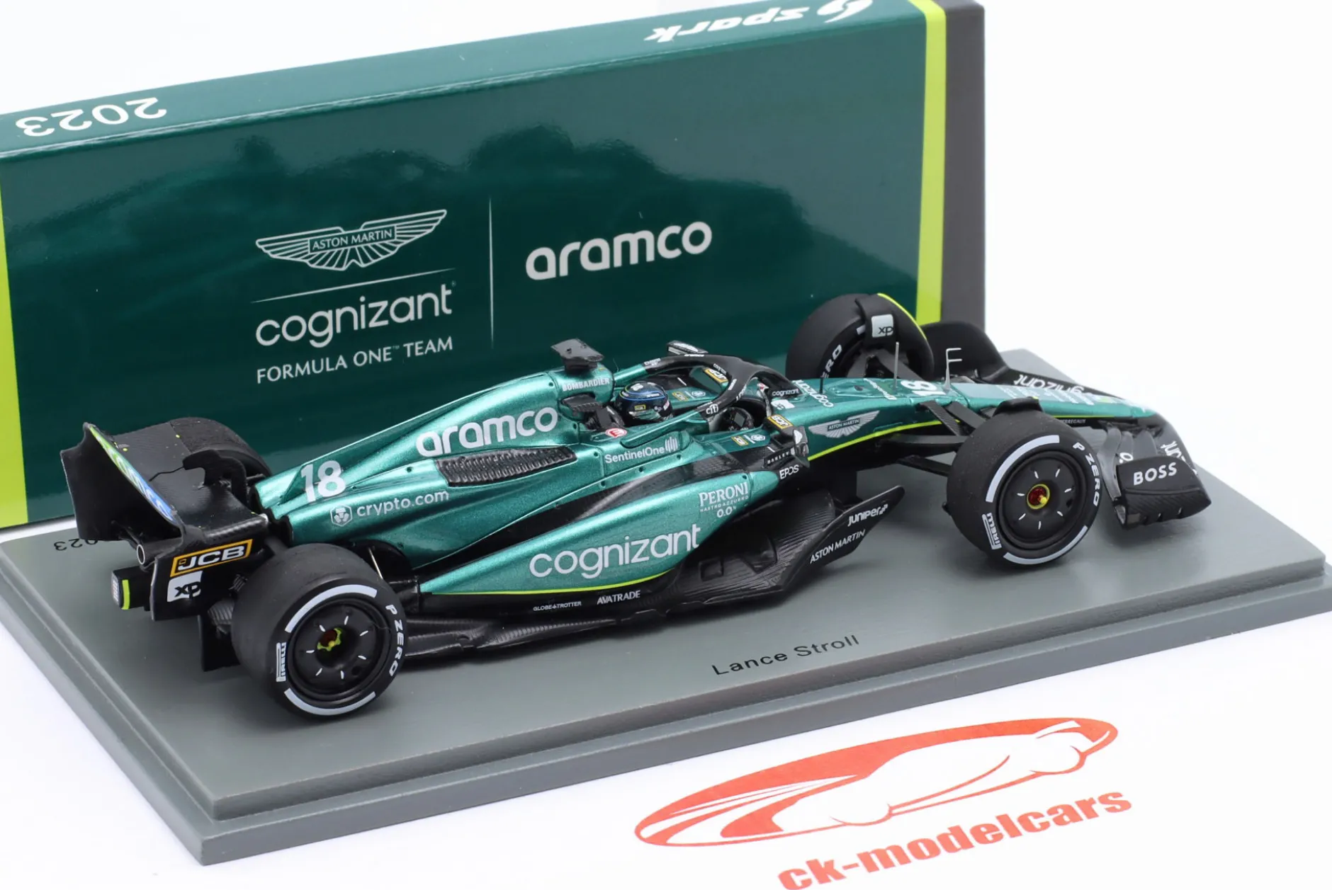 Lance Stroll Aston Martin AMR23 #18 6th Bahrain GP Formel 1 2023 1:43 Spark