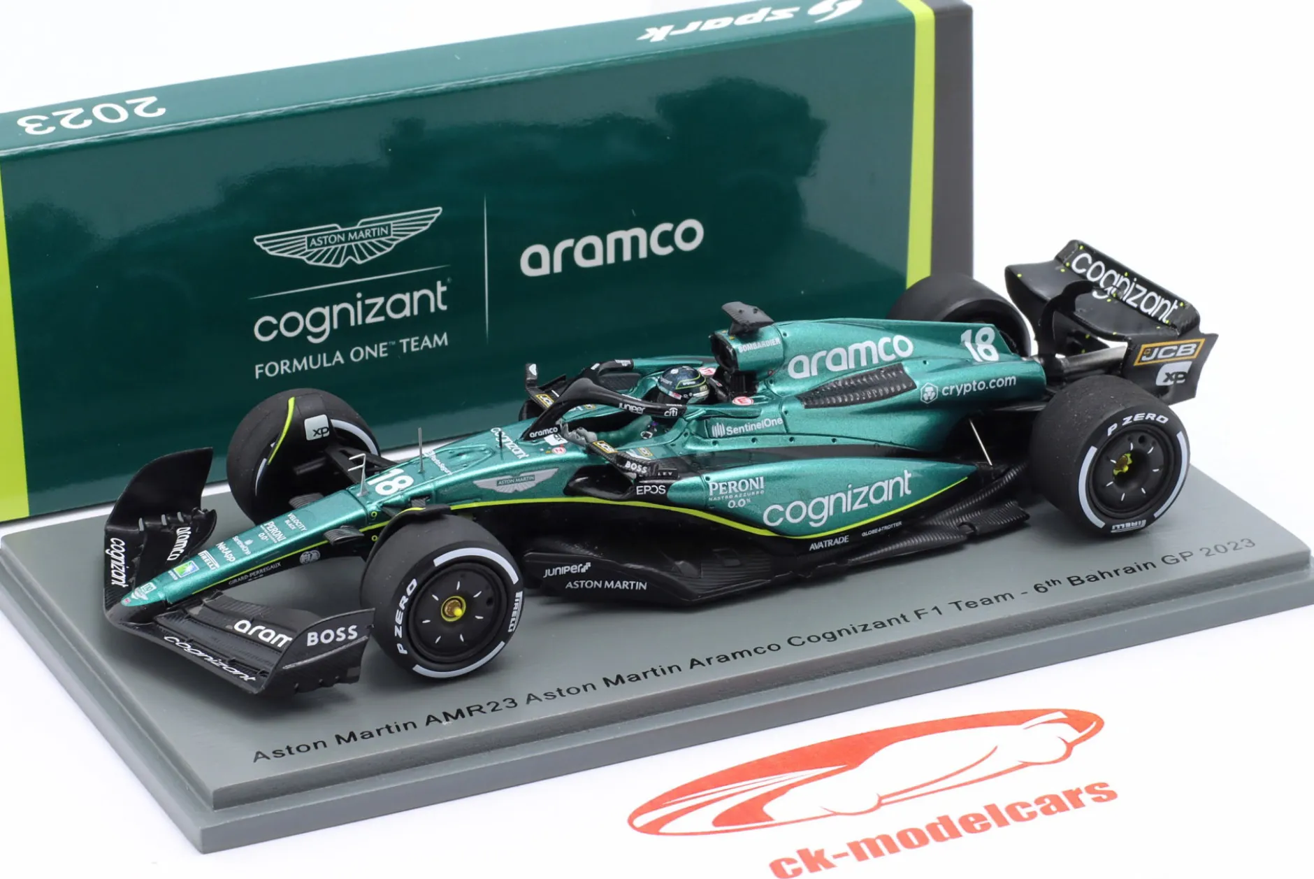 Lance Stroll Aston Martin AMR23 #18 6th Bahrain GP Formel 1 2023 1:43 Spark