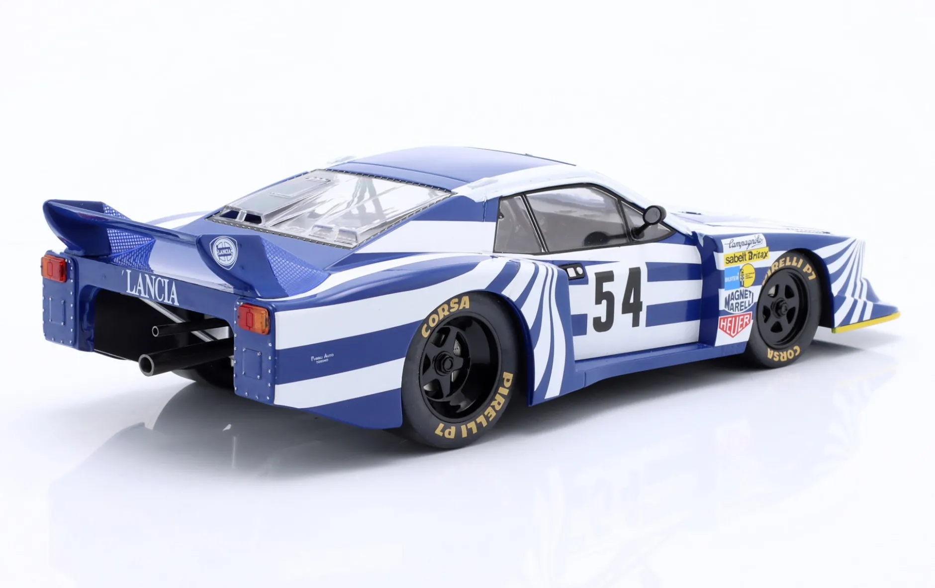 Lancia Beta Montecarlo Turbo #54 4th 6h Silverstone 1980 Röhrl, Alboreto 1:18 MCG