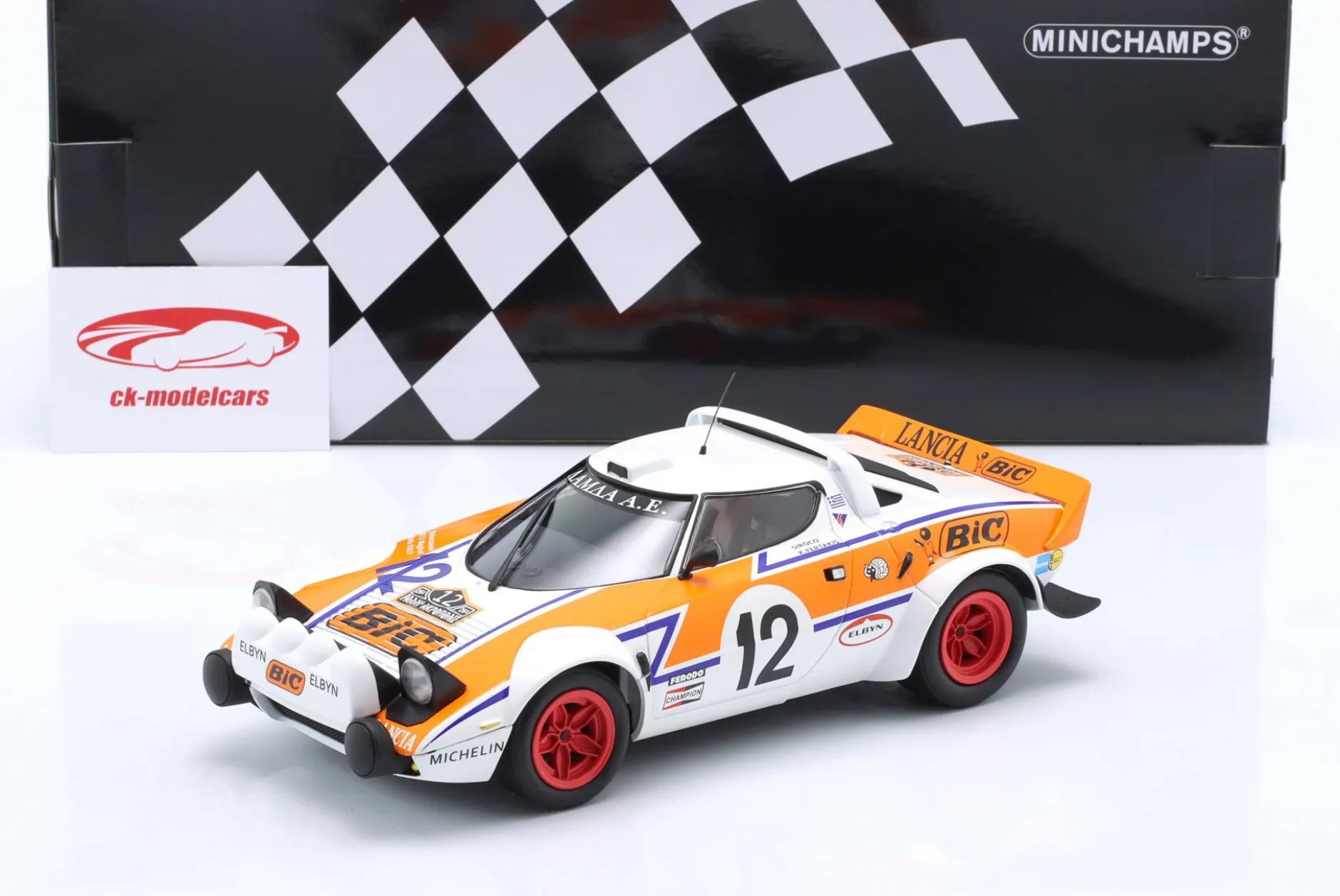 Lancia Stratos HF #12 Rallye Acropolis 1979 Siroco, K. Fertakis 1:18 Minichamps