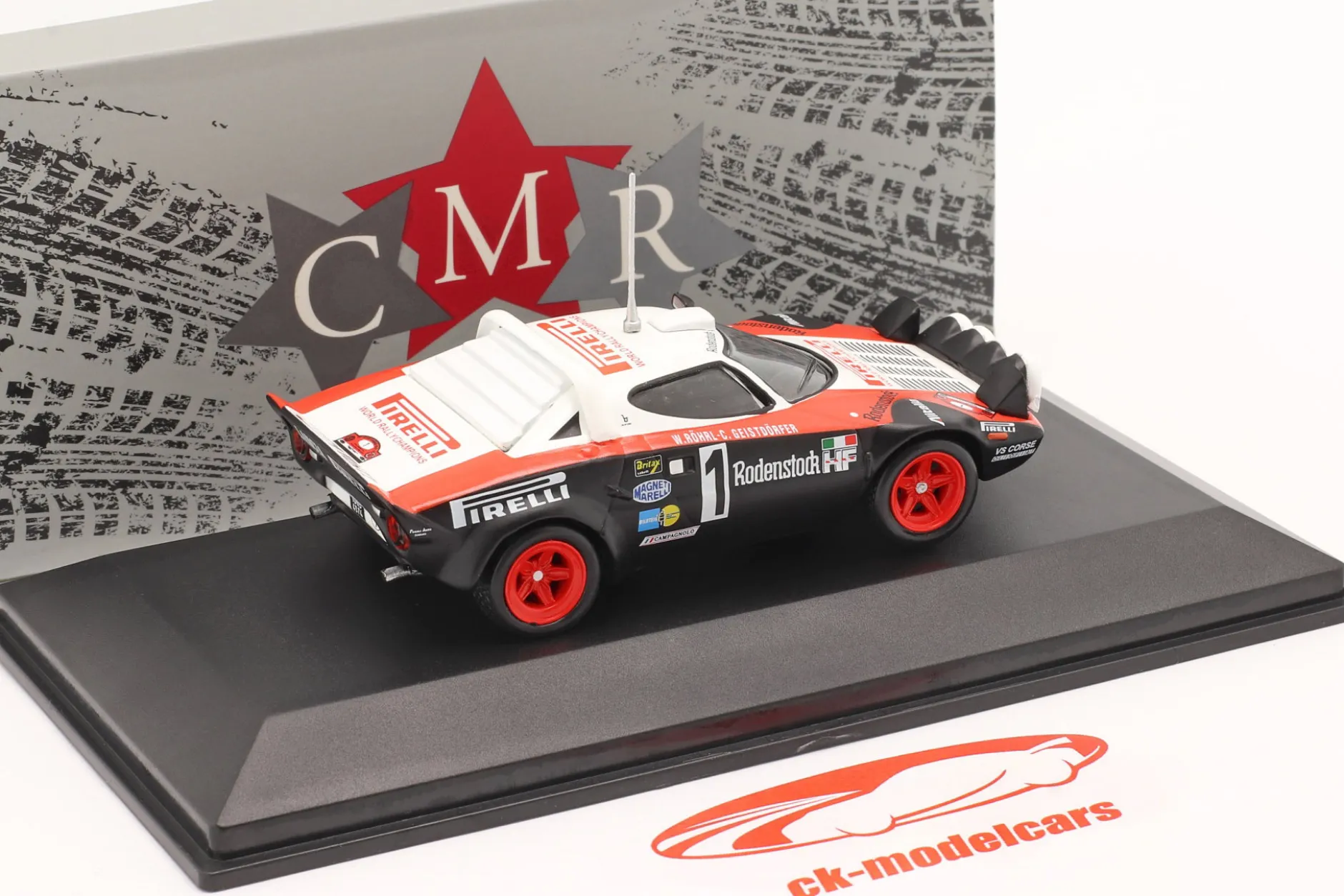 Lancia Stratos HF #1 Sieger Hunsrück Rallye 1978 Röhrl, Geistdörfer 1:43 CMR
