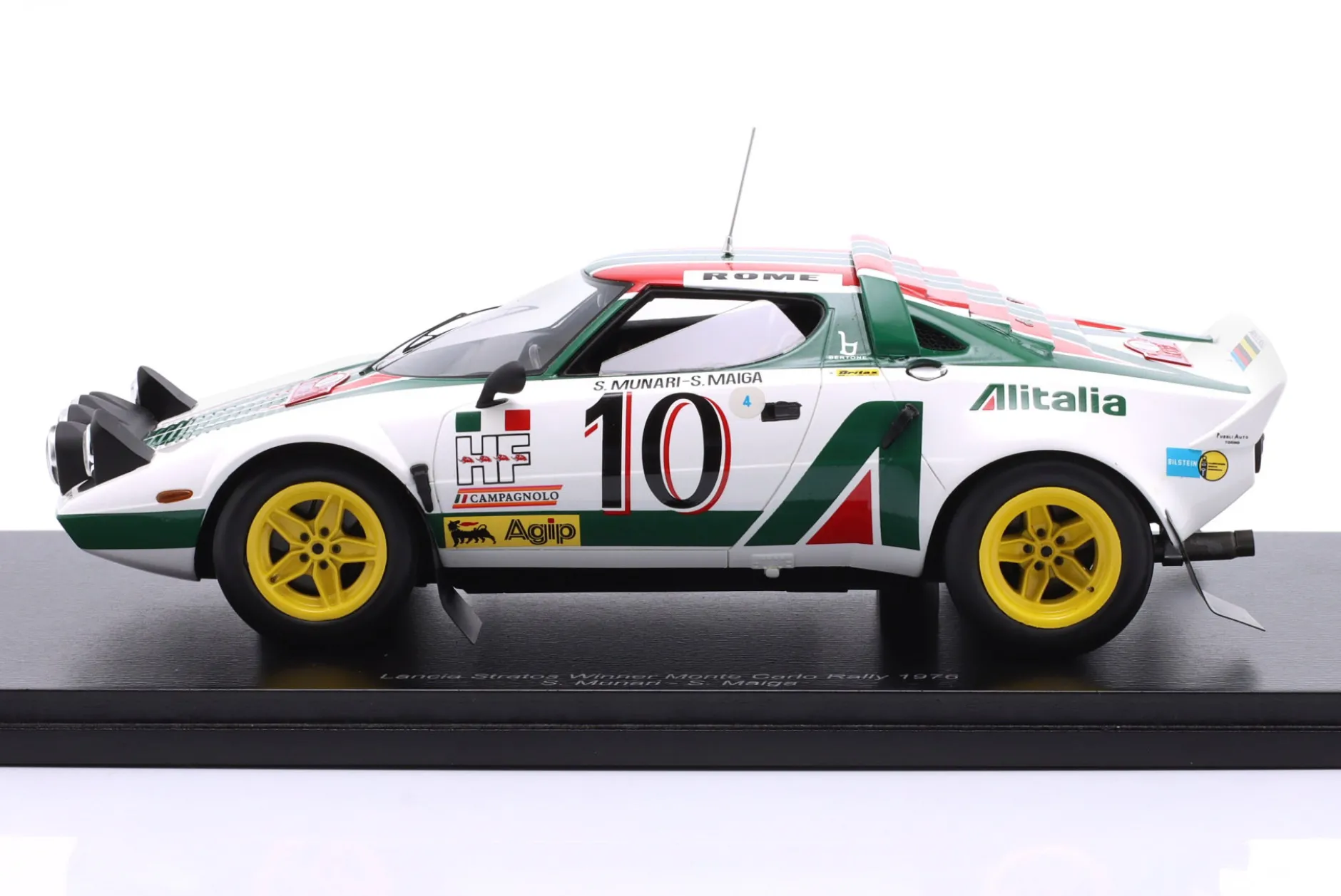 Lancia Stratos HF #10 Sieger Rallye Monte Carlo 1976 Munari, Maiga 1:18 Spark