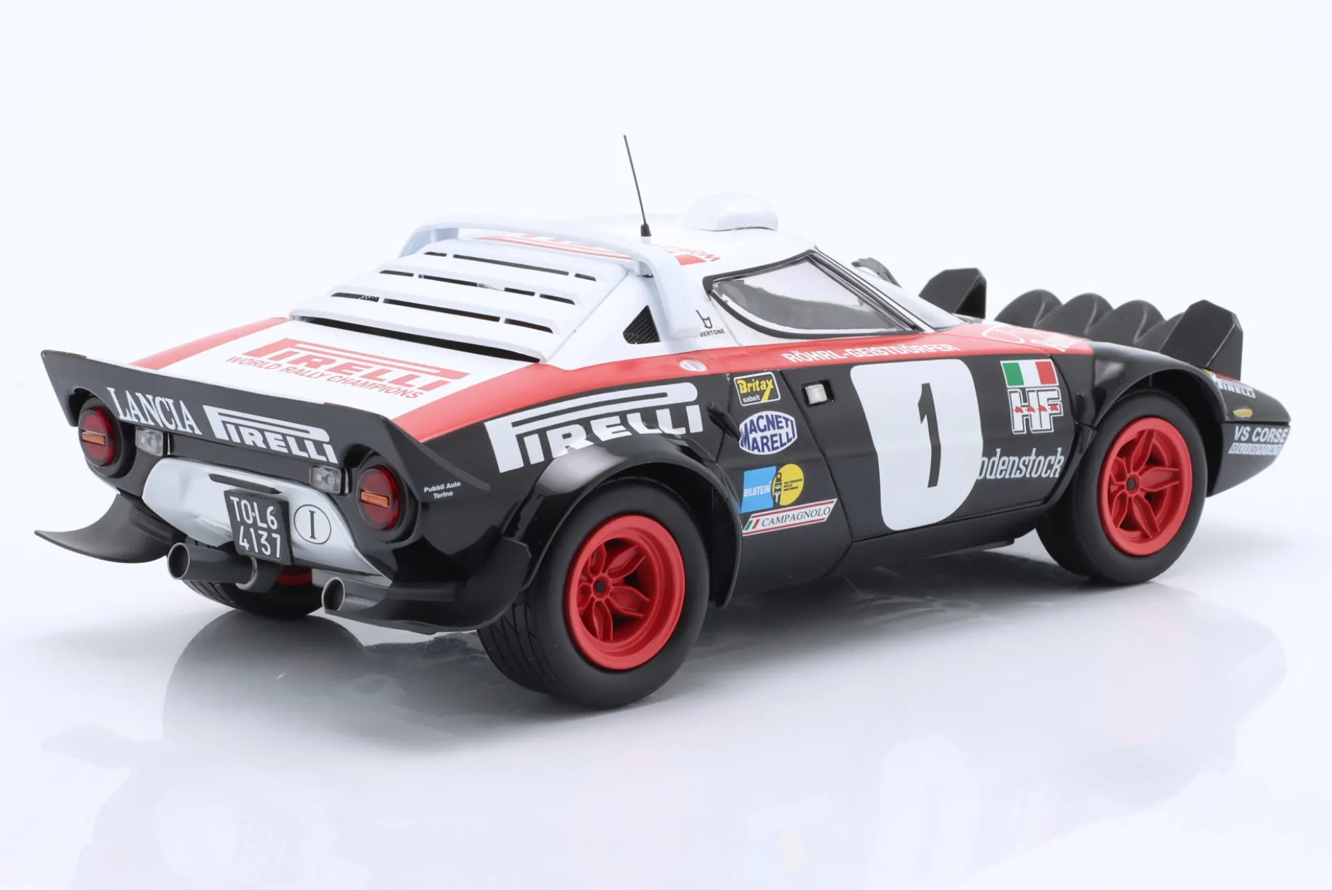 Lancia Stratos HF #1 Sieger Saarland Rallye 1978 Röhrl, Geistdörfer 1:18 Minichamps