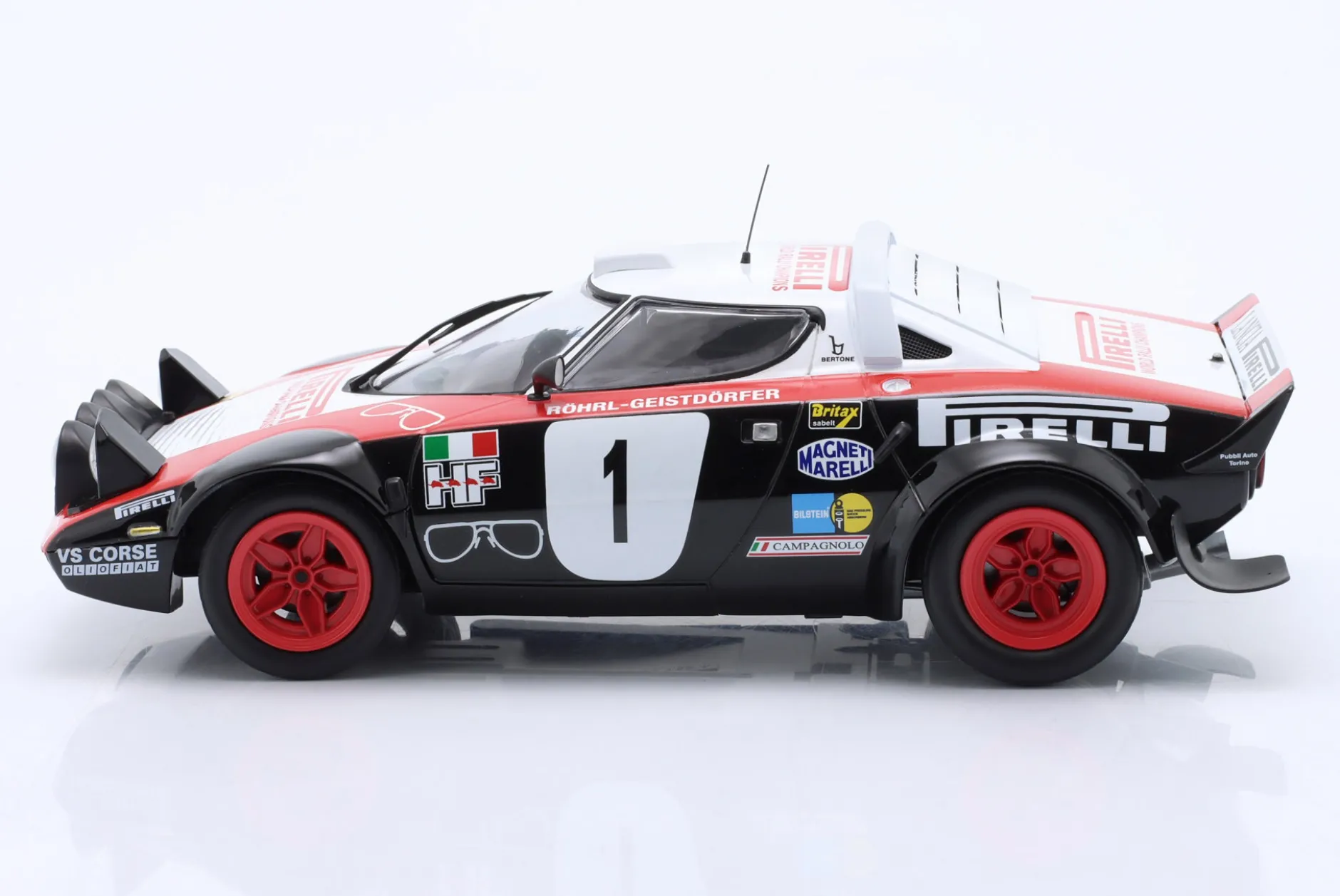 Lancia Stratos HF #1 Sieger Saarland Rallye 1978 Röhrl, Geistdörfer 1:18 Minichamps