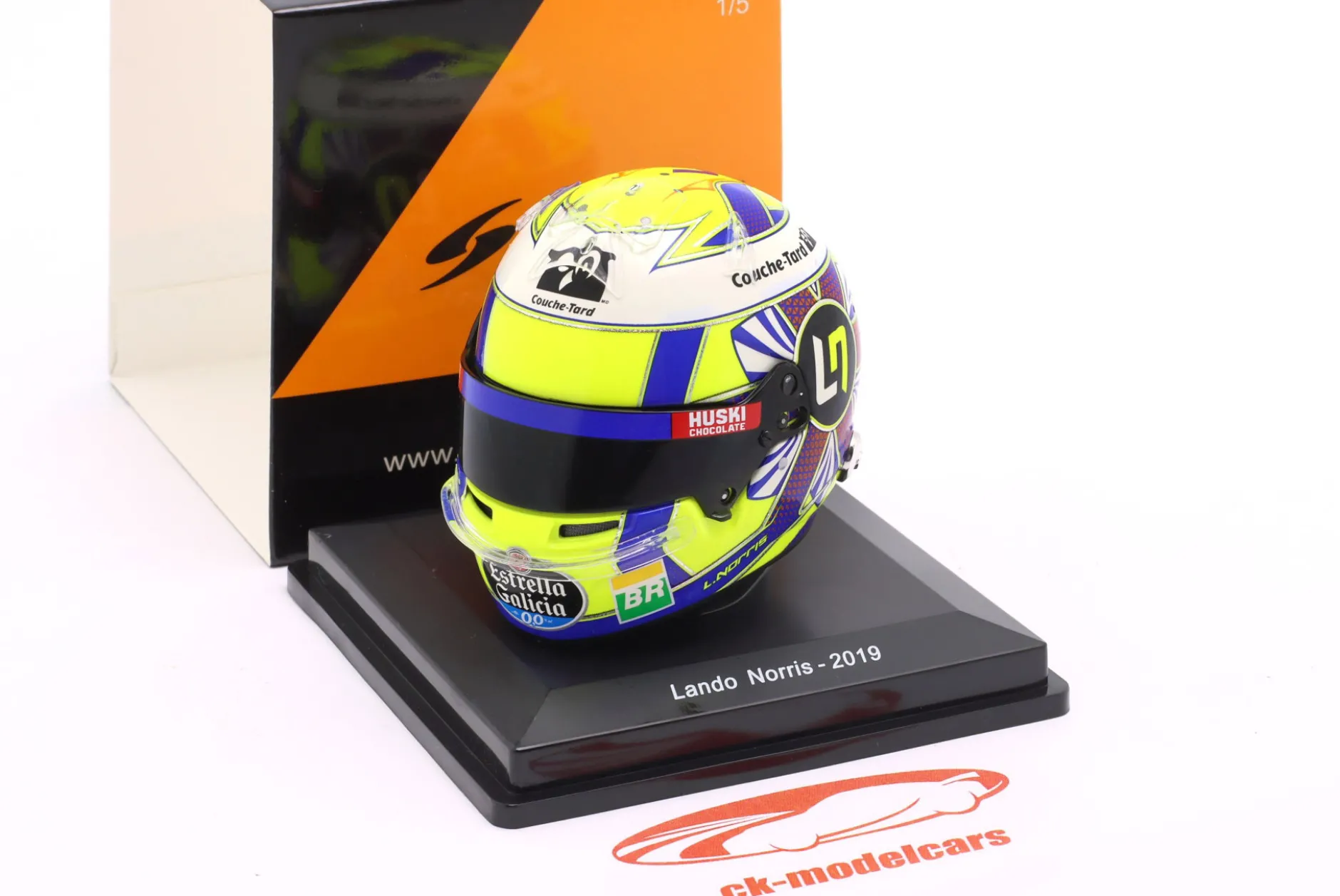 Lando Norris #4 McLaren F1 Team Formel 1 2019 Helm 1:5 Spark