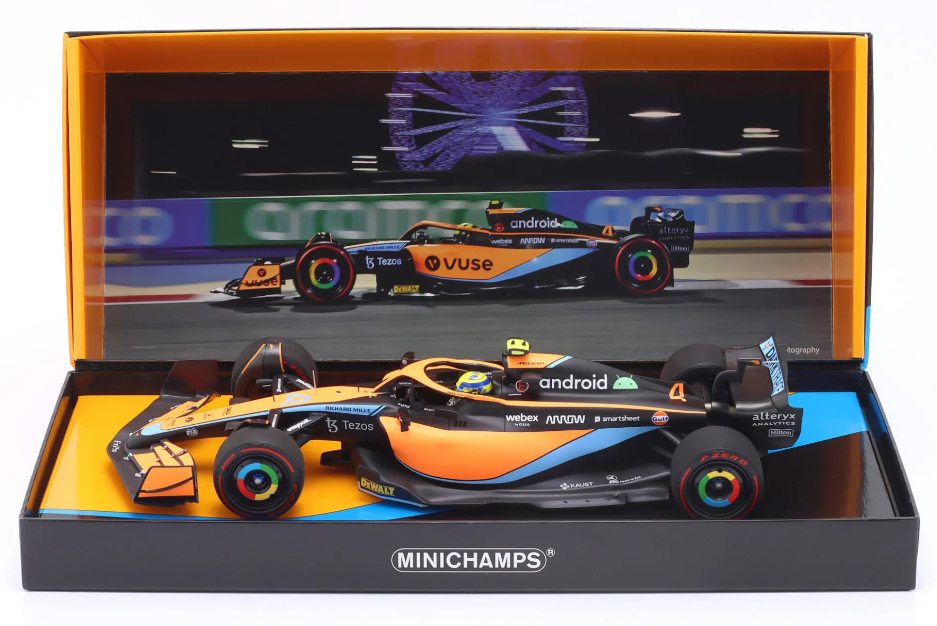 Lando Norris McLaren MCL36 #4 Bahrain GP Formel 1 2022 1:18 Minichamps