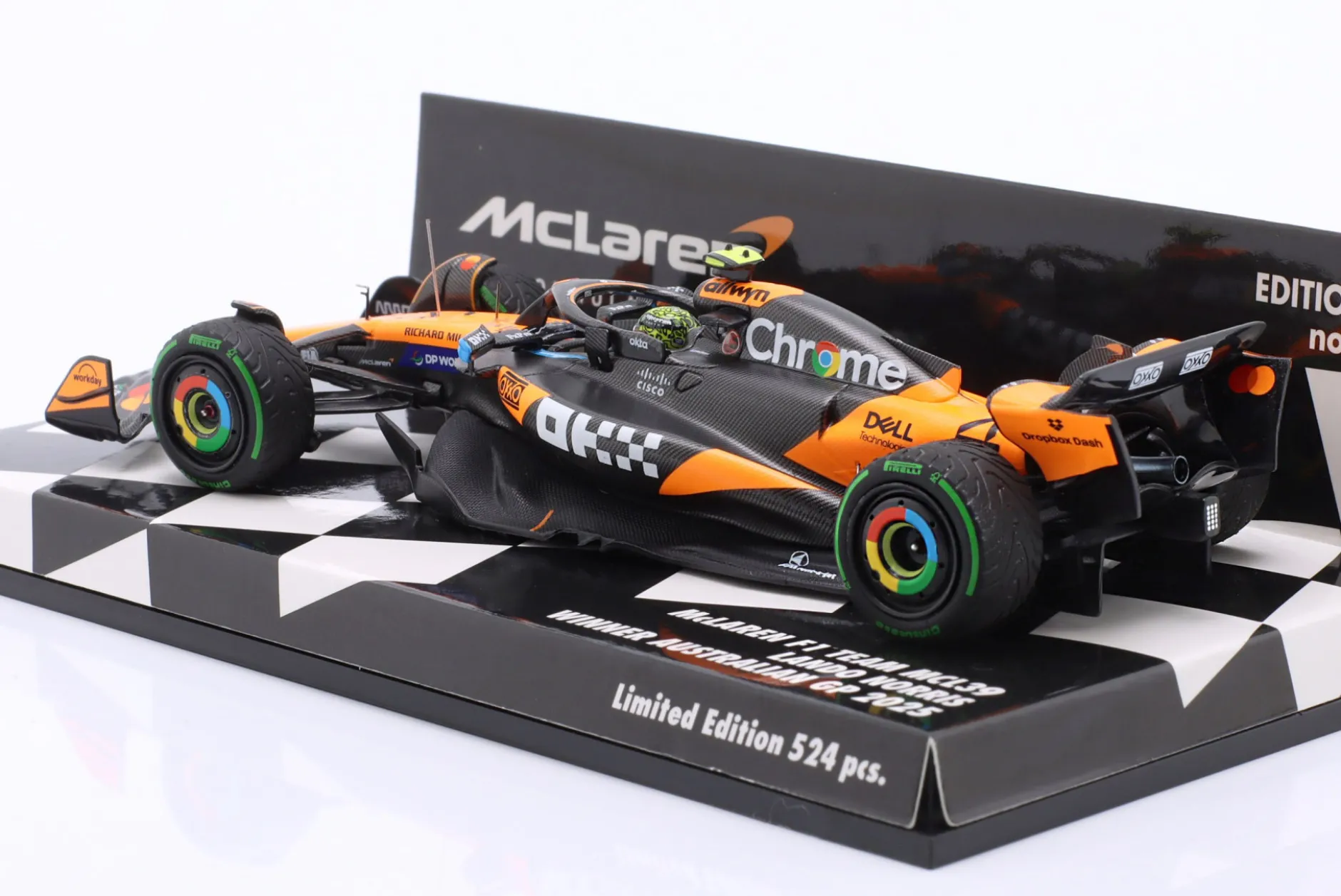 Lando Norris McLaren MCL39 #4 Formel 1 Weltmeister 2025 1:43 Minichamps