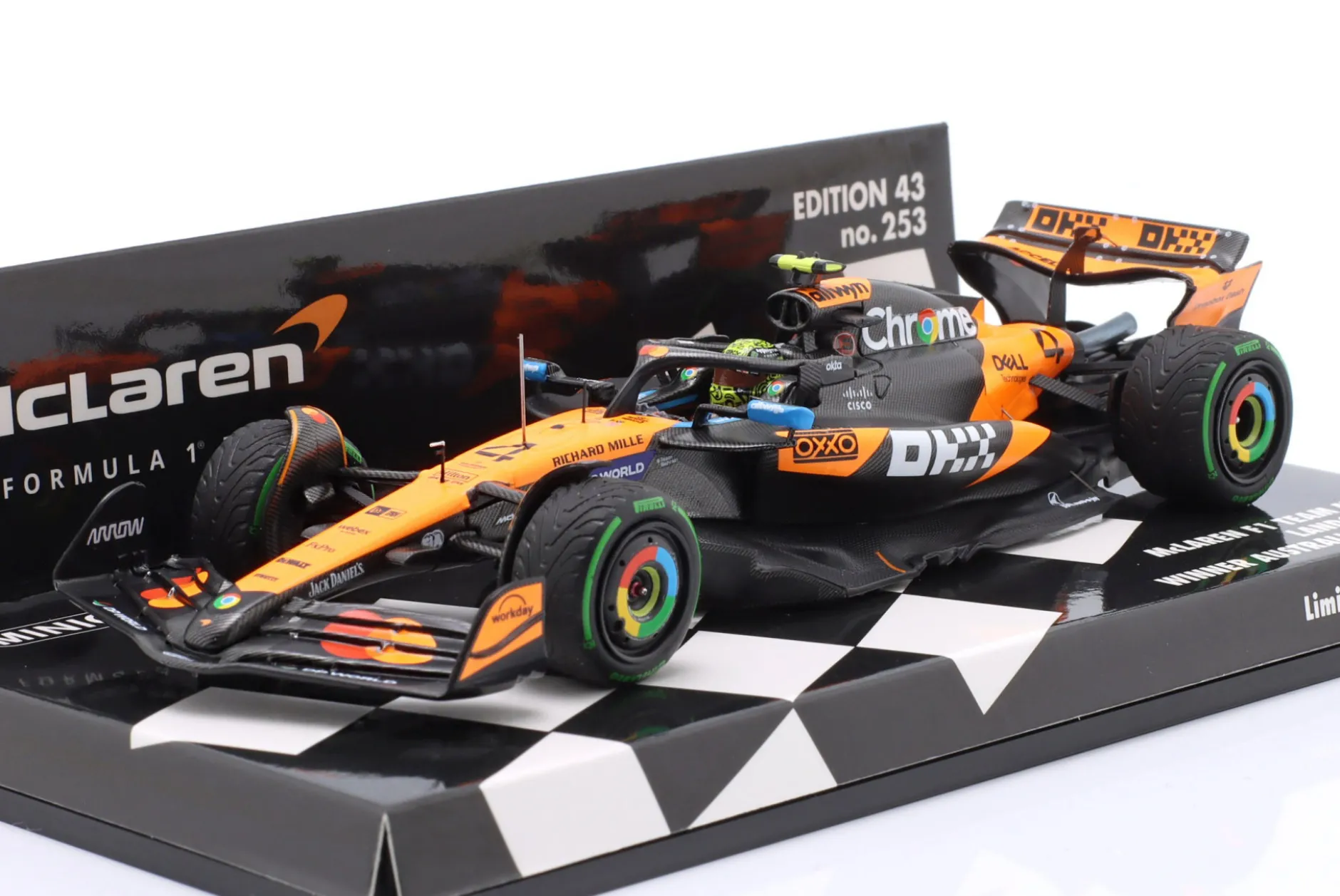 Lando Norris McLaren MCL39 #4 Formel 1 Weltmeister 2025 1:43 Minichamps