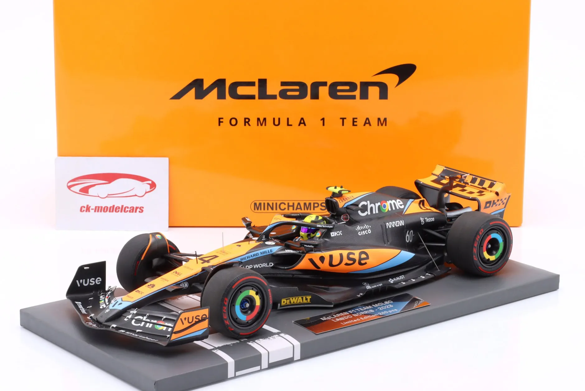 Lando Norris McLaren MCL60 #4 Formel 1 2023 1:18 Minichamps