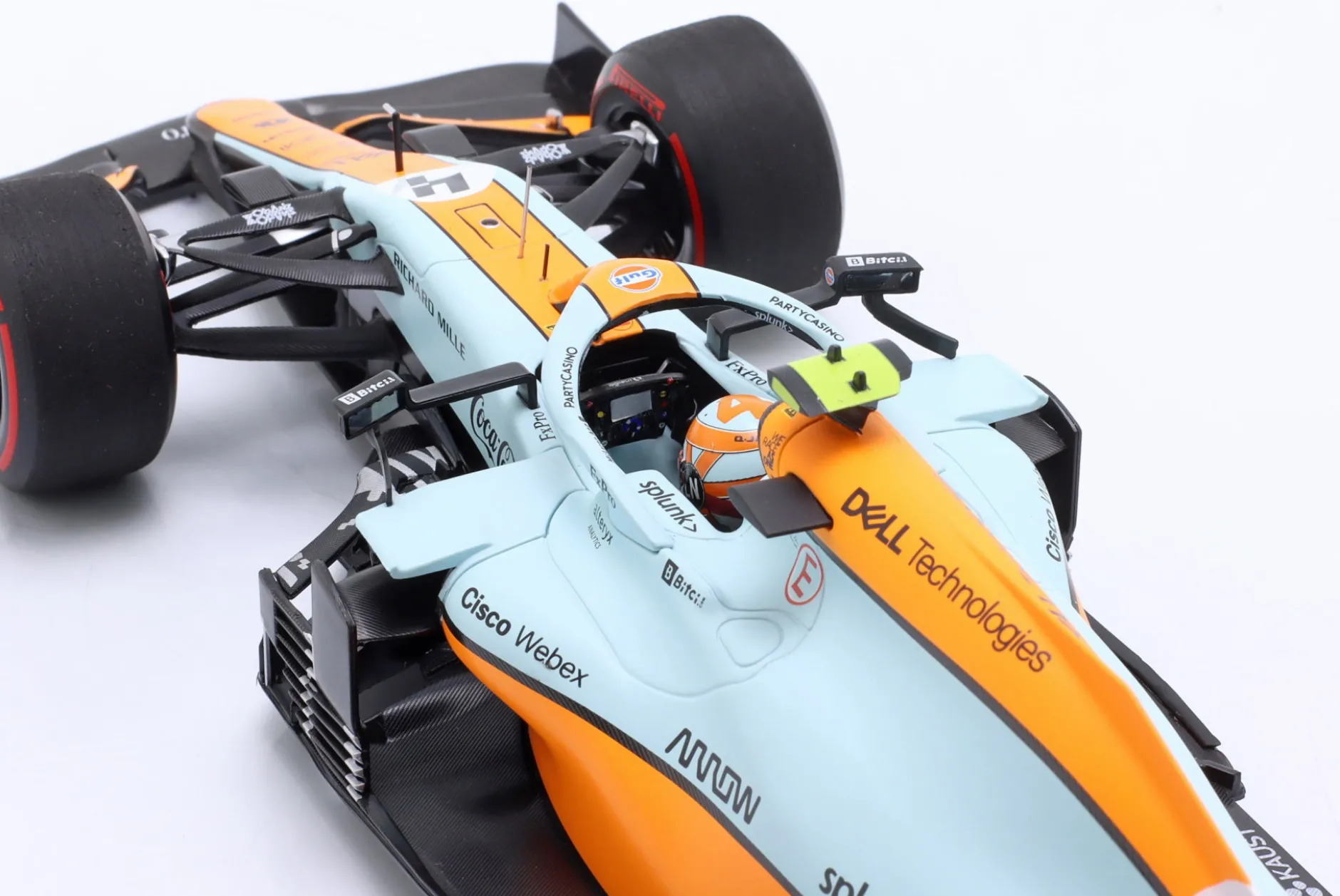 Lando Norris McLaren MCL35M Gulf #4 3rd Monaco GP Formel 1 2021 1:18 Minichamps