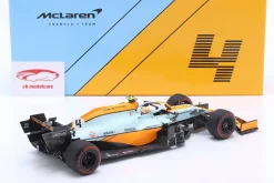 Lando Norris McLaren MCL35M Gulf #4 3rd Monaco GP Formel 1 2021 1:18 Minichamps