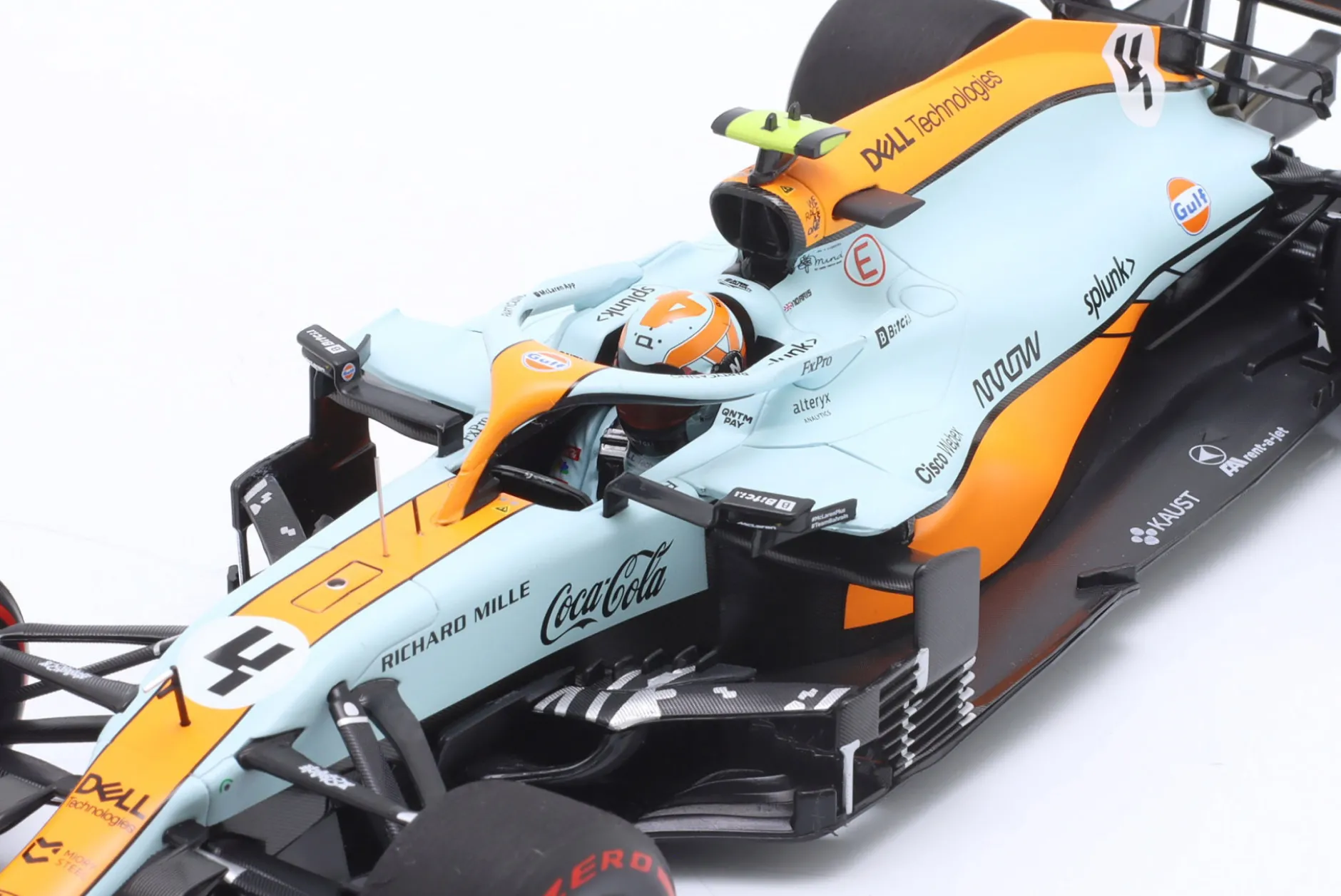 Lando Norris McLaren MCL35M Gulf #4 3rd Monaco GP Formel 1 2021 1:18 Minichamps