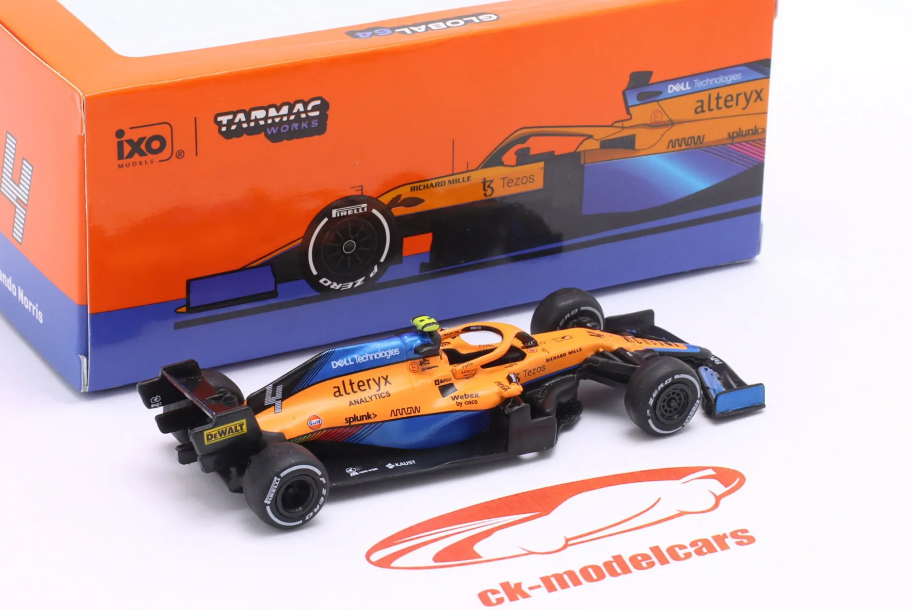 Lando Norris McLaren MCL35M #4 2nd Italien GP Formel 1 2021 1:64 Tarmac Works
