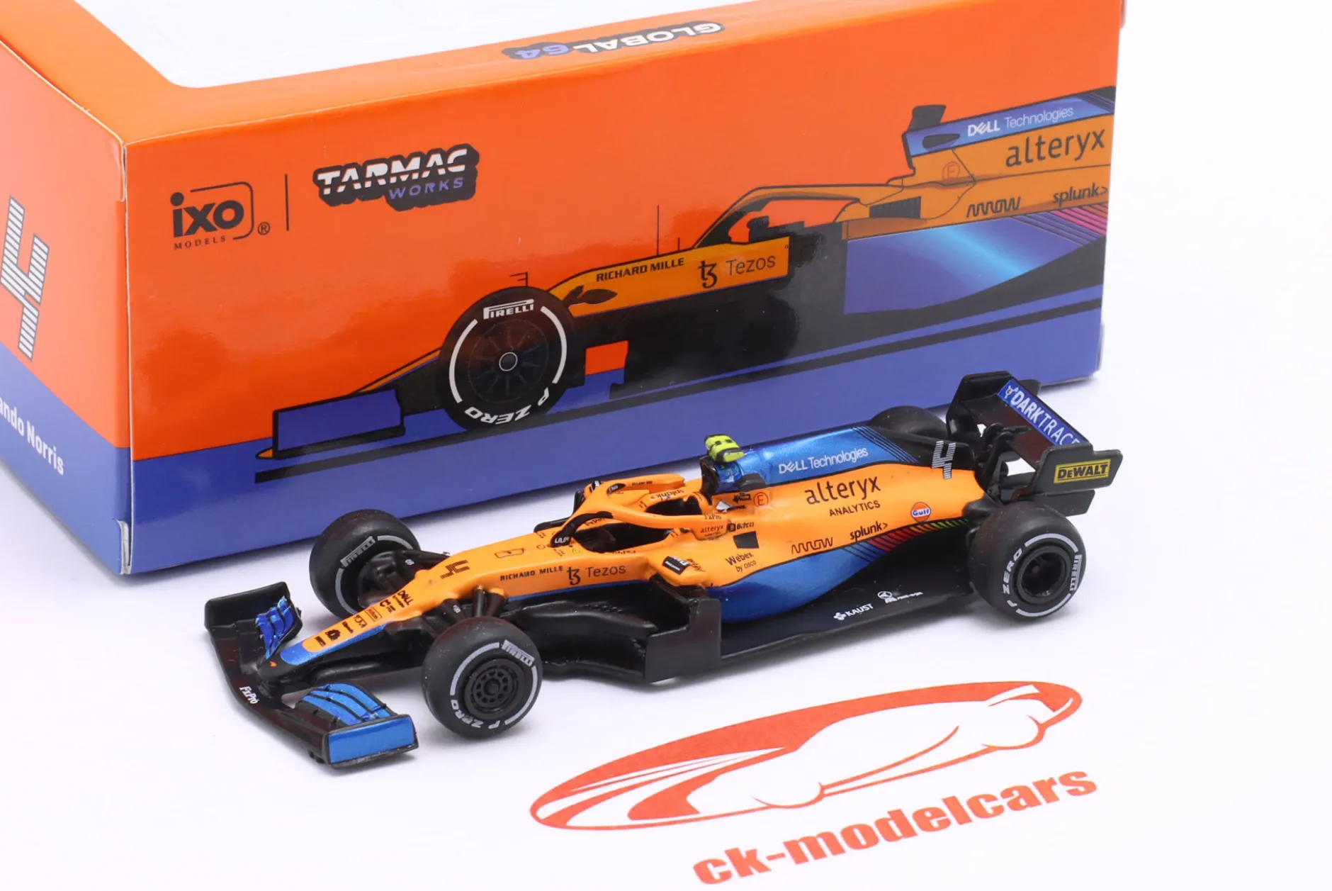 Lando Norris McLaren MCL35M #4 2nd Italien GP Formel 1 2021 1:64 Tarmac Works