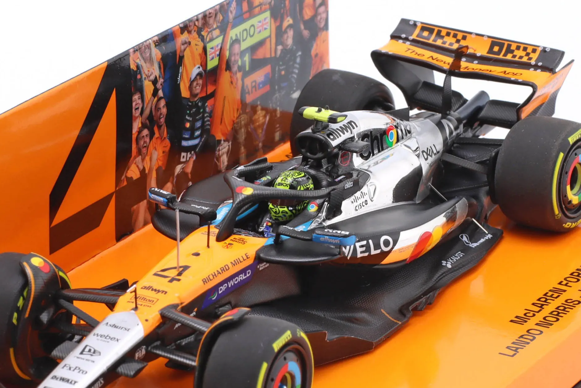 Lando Norris McLaren MCL39 #4 Sieger British GP Formel 1 Weltmeister 2025 1:43 Minichamps