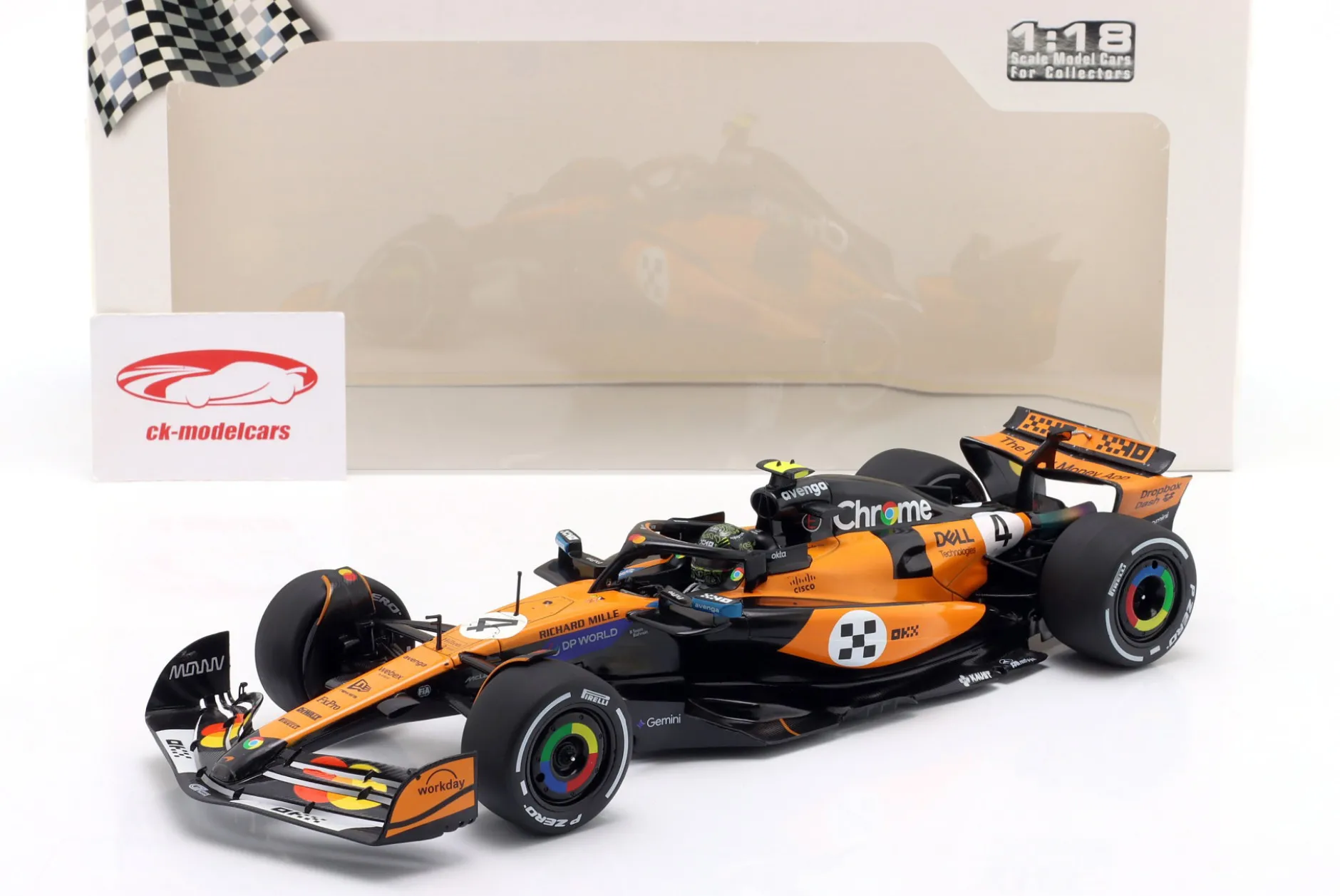 Lando Norris McLaren MCL39 #4 Sieger Monaco GP Formel 1 Weltmeister 2025 1:18 Solido