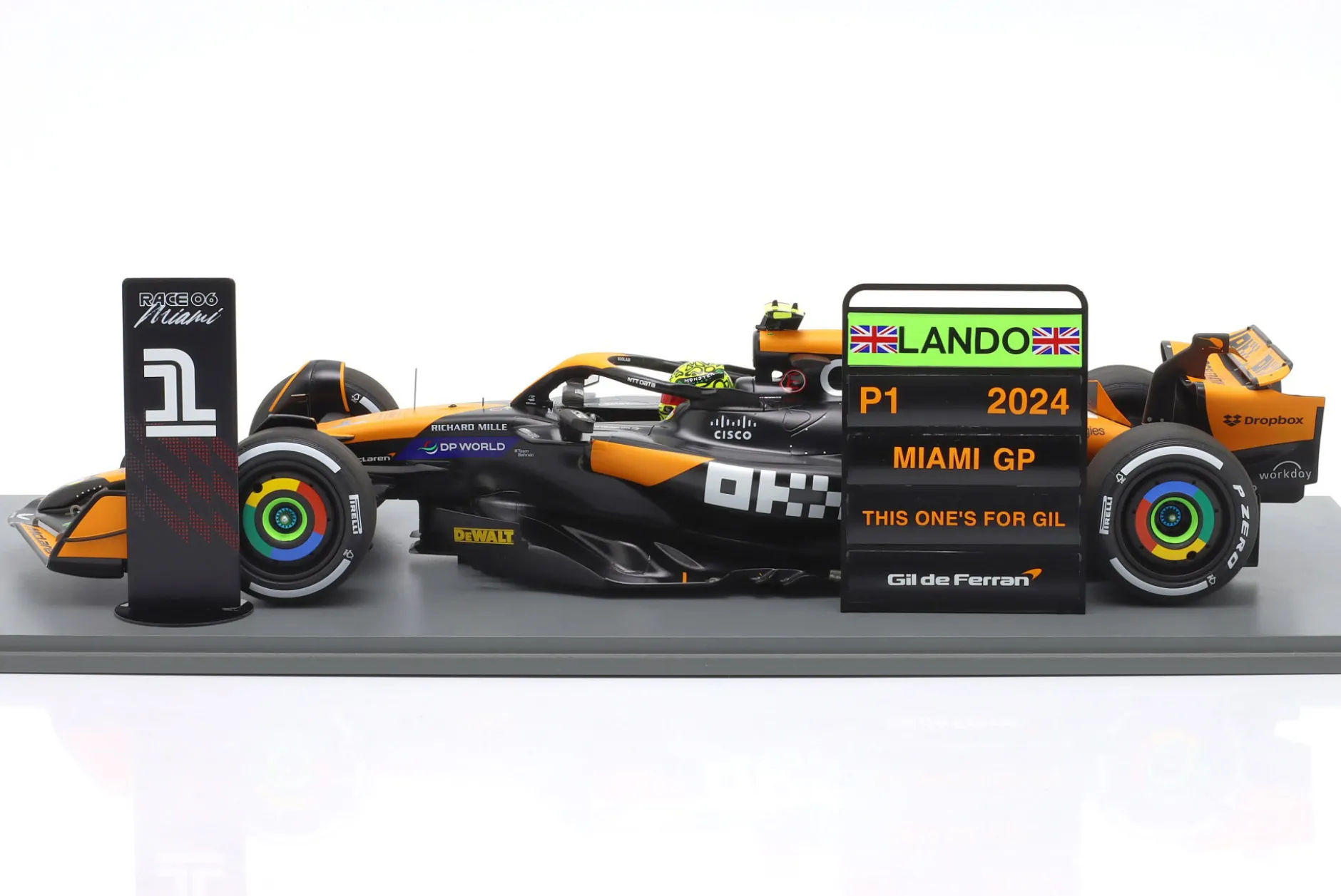 Lando Norris McLaren MCL38 #4 Sieger Miami GP Formel 1 2024 1:12 Spark