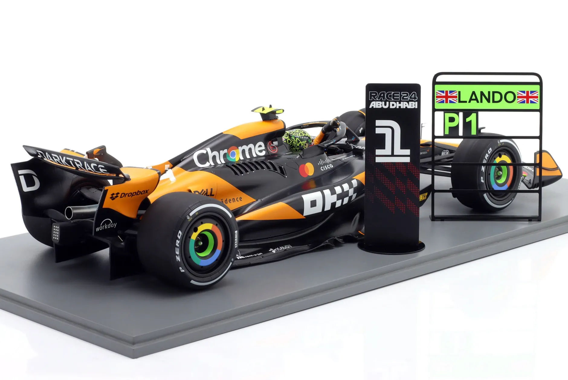 Lando Norris McLaren MCL38 #4 Sieger Abu Dhabi GP Formel 1 2024 1:12 Spark