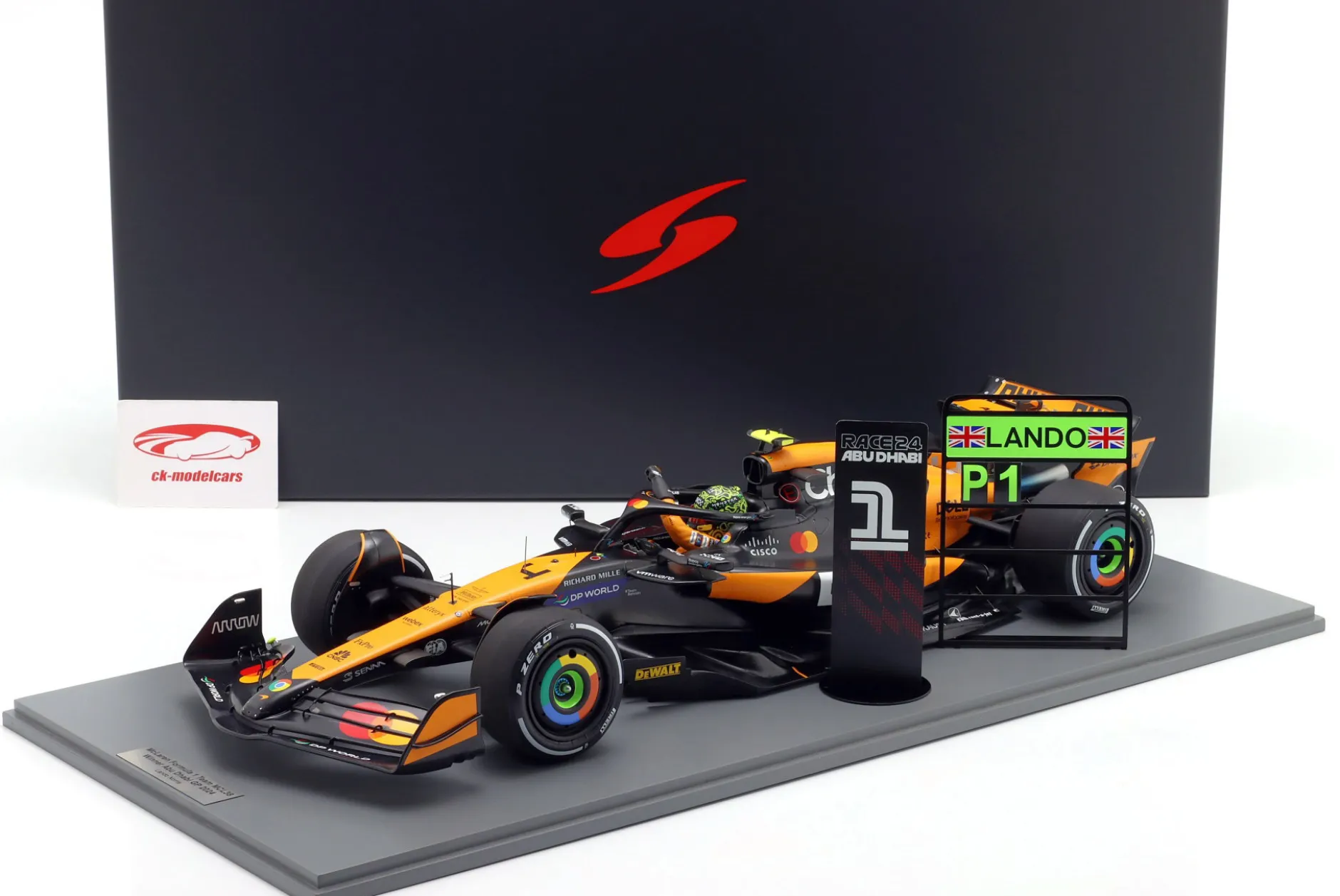 Lando Norris McLaren MCL38 #4 Sieger Abu Dhabi GP Formel 1 2024 1:12 Spark