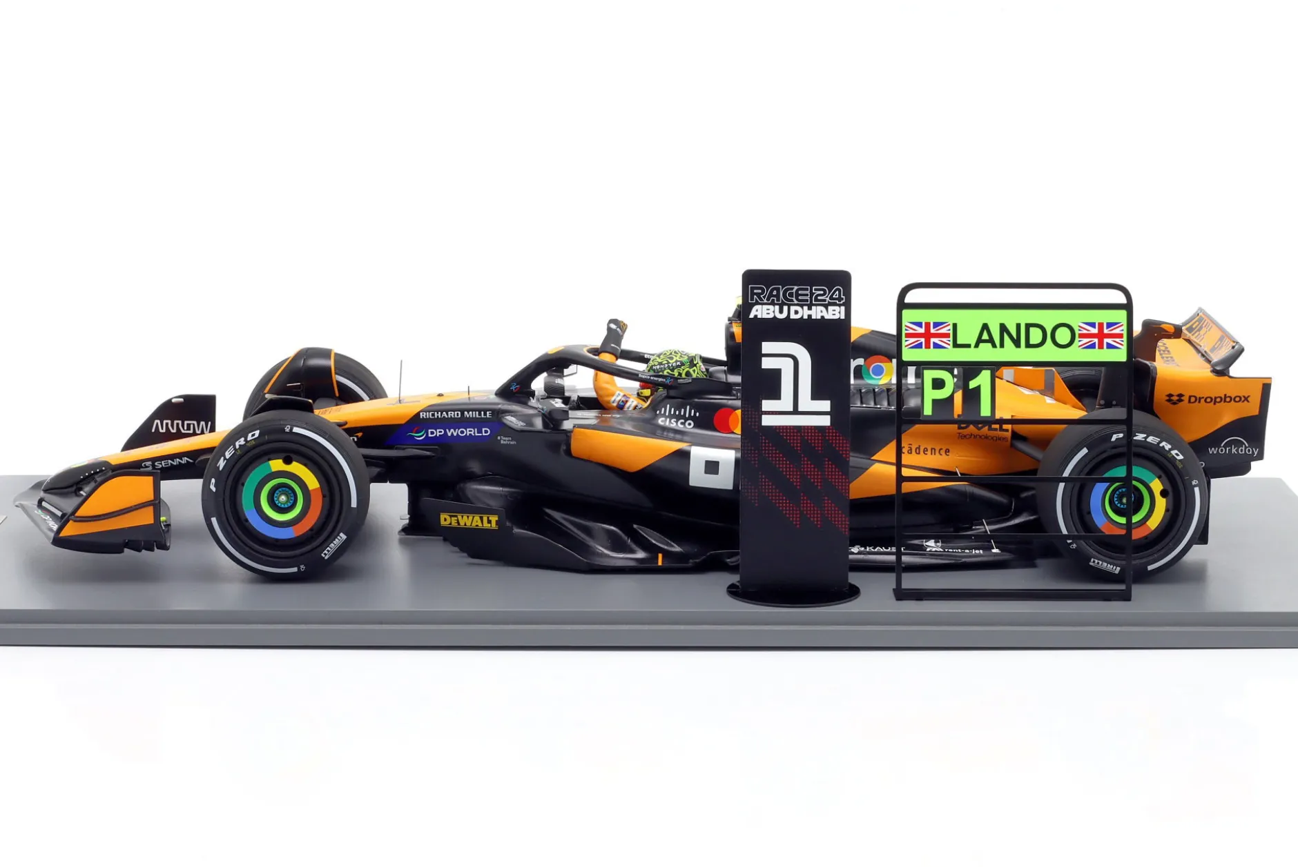 Lando Norris McLaren MCL38 #4 Sieger Abu Dhabi GP Formel 1 2024 1:12 Spark