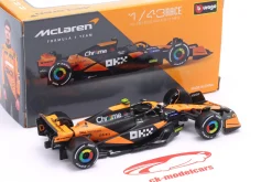 Lando Norris McLaren MCL38 #4 Sieger Miami GP Formel 1 2024 1:43 Bburago