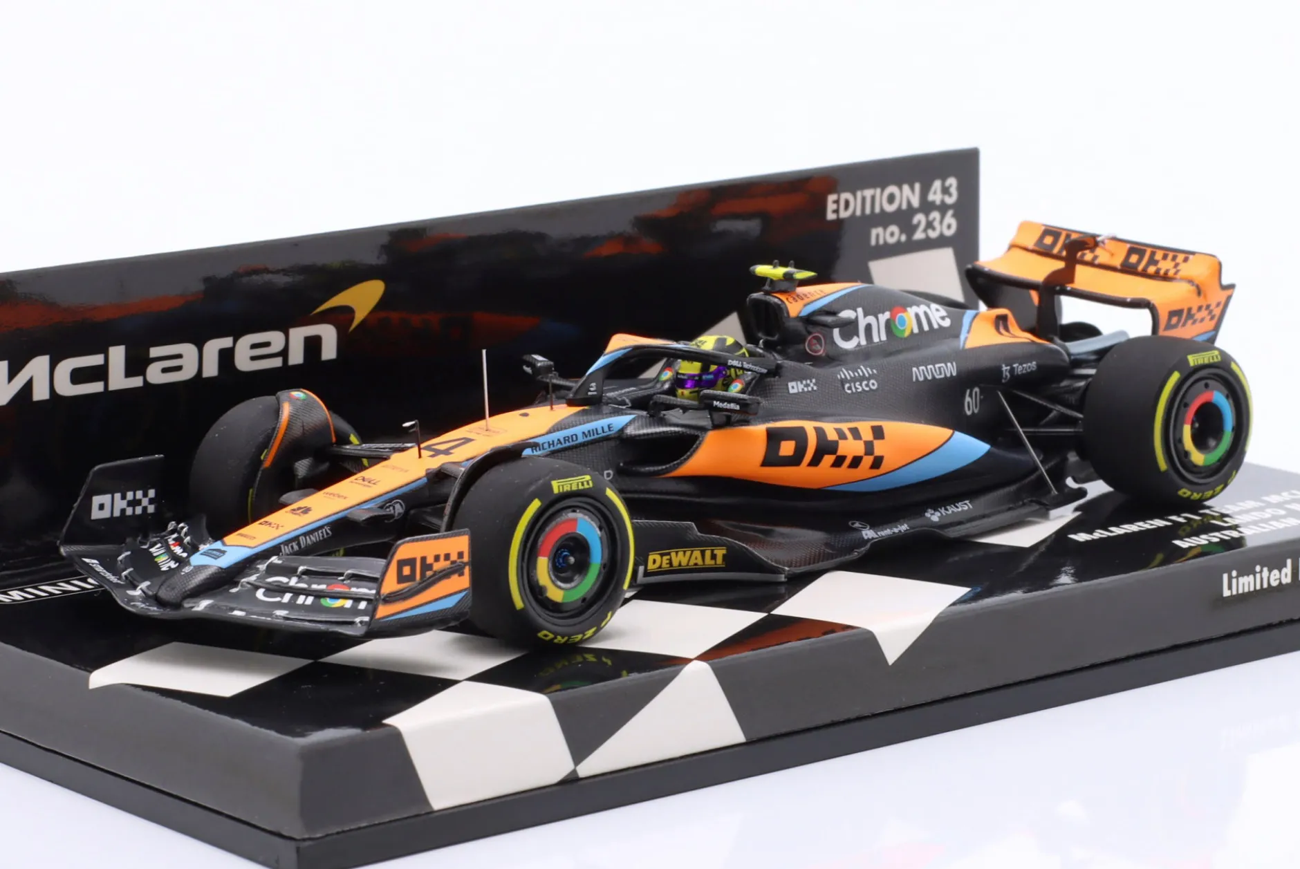 Lando Norris McLaren MCL60 #4 6th Australien GP Formel 1 2023 1:43 Minichamps