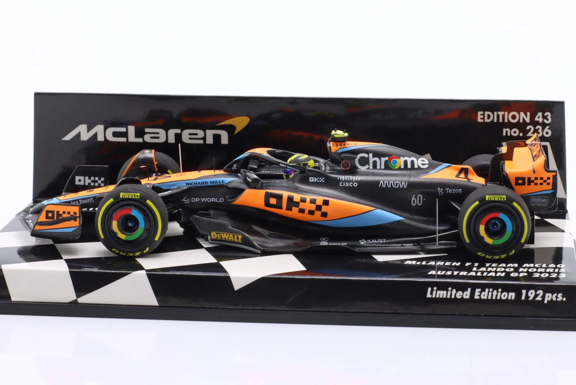 Lando Norris McLaren MCL60 #4 6th Australien GP Formel 1 2023 1:43 Minichamps