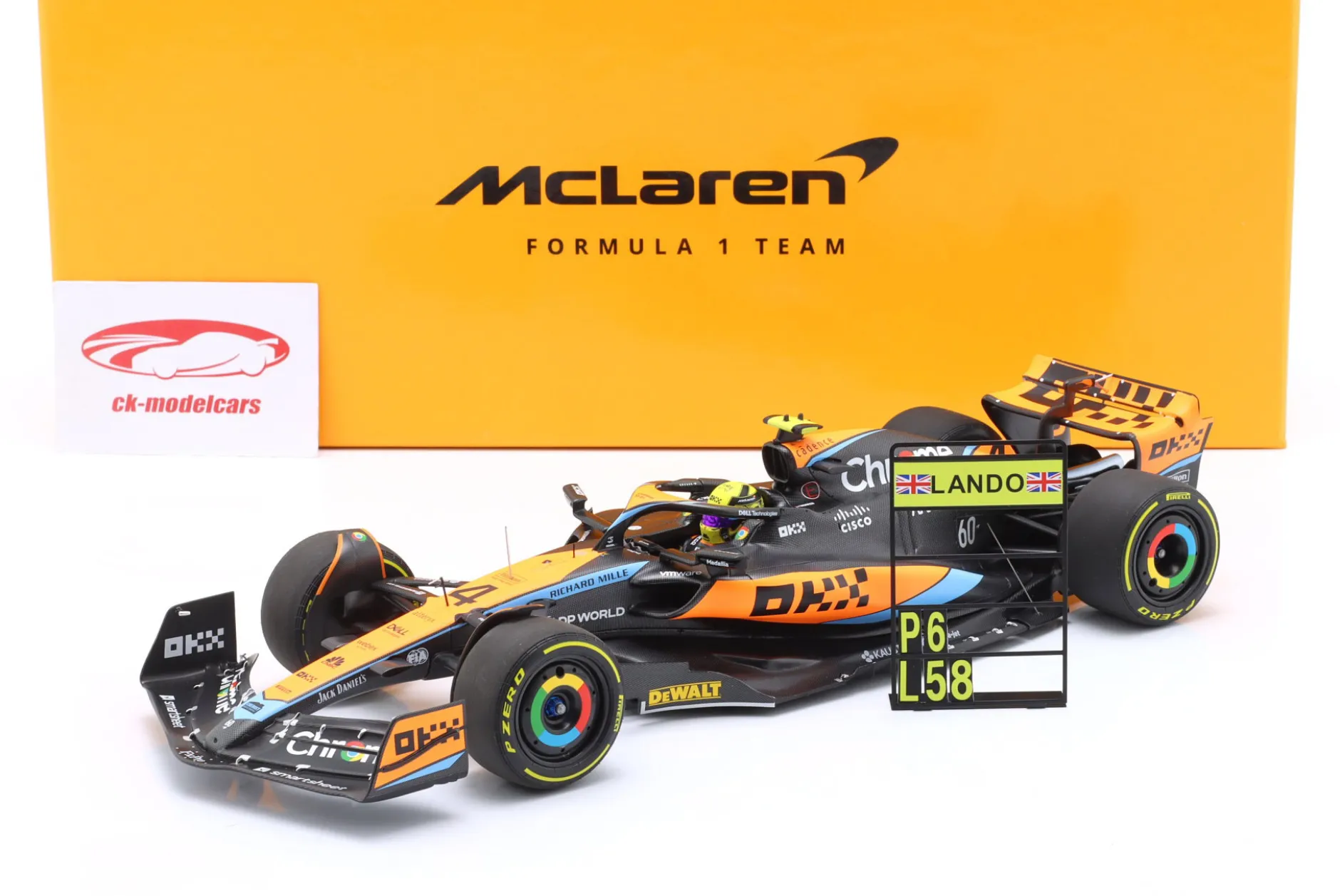 Lando Norris McLaren MCL60 #4 6th Australien GP Formel 1 2023 1:18 Minichamps