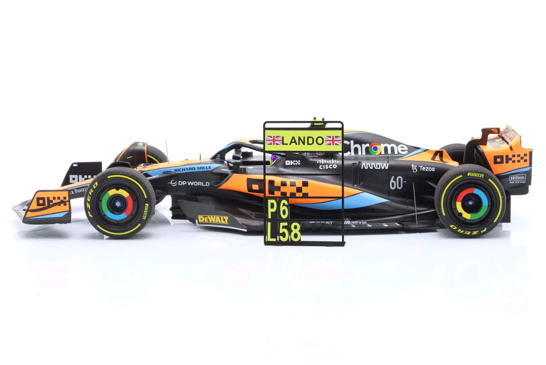 Lando Norris McLaren MCL60 #4 6th Australien GP Formel 1 2023 1:18 Minichamps