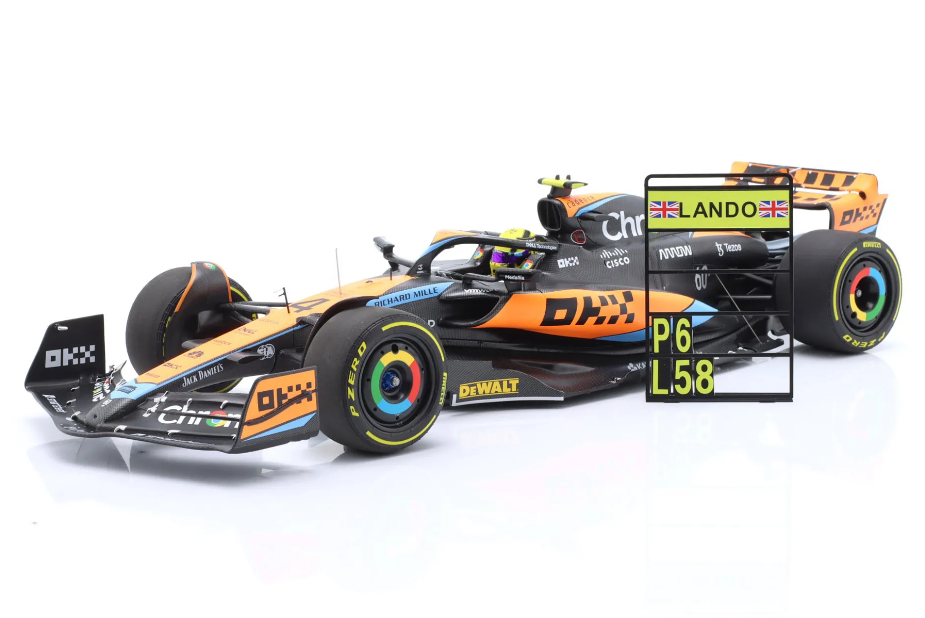 Lando Norris McLaren MCL60 #4 6th Australien GP Formel 1 2023 1:18 Minichamps