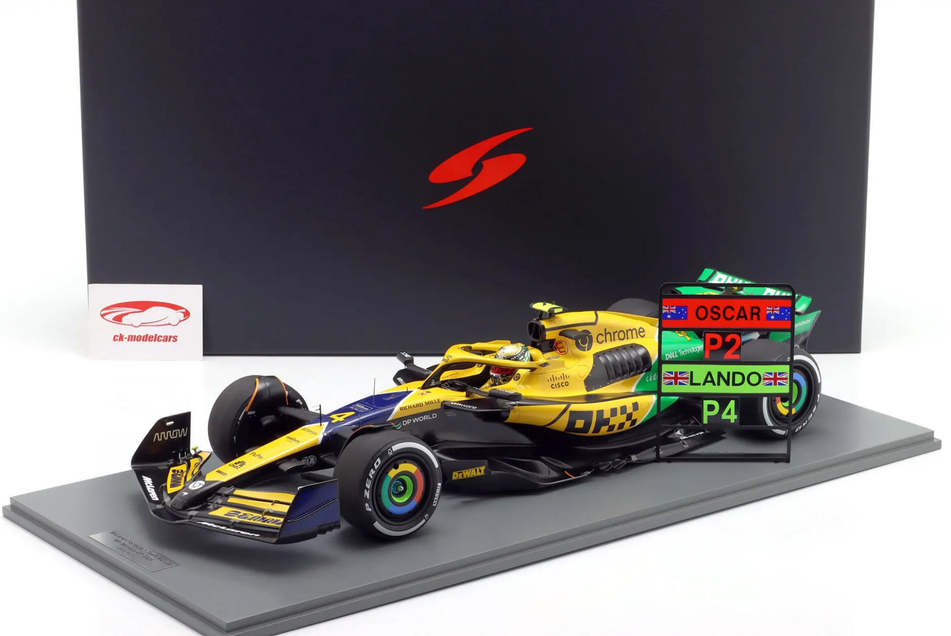 Lando Norris McLaren MCL38 #4 4th Monaco GP Formel 1 2024 1:12 Spark