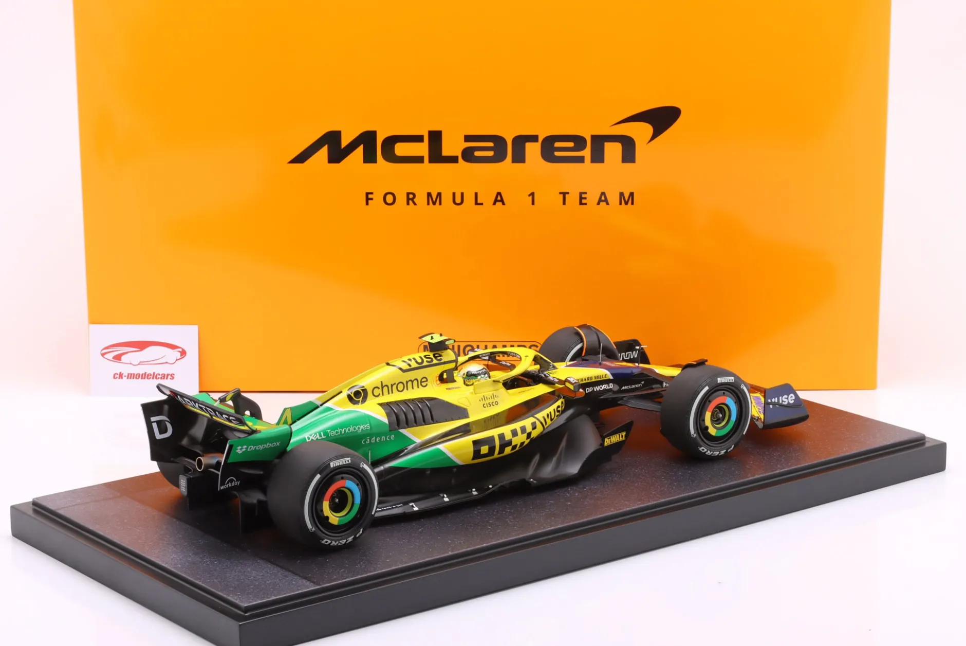 Lando Norris McLaren MCL38 #4 4th Monaco GP Formel 1 2024 1:12 Minichamps